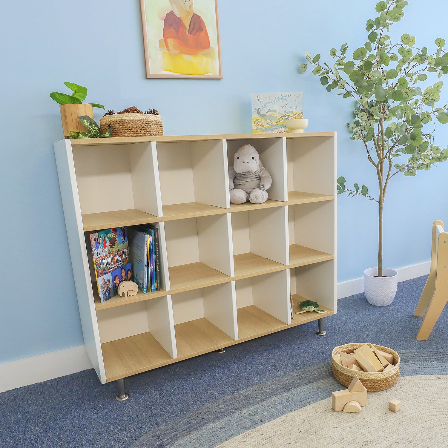 Elevated™ 12 Cubby Backpack Storage Organizer WB1953 - Perfect for Classroom, Dorm Room & Kids' Toy Organization