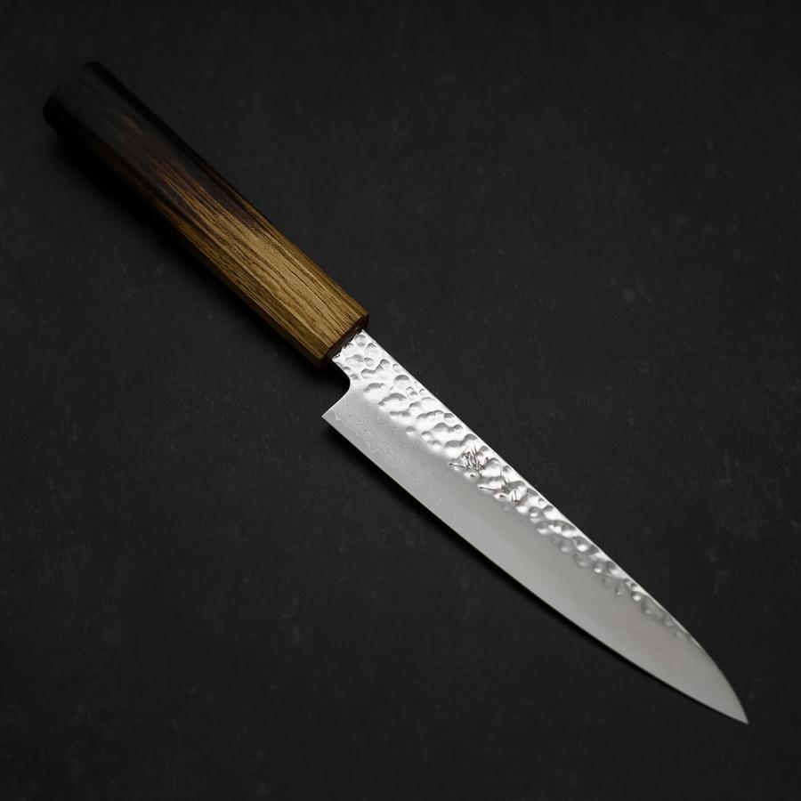 VG-10 Tsuchime Damascus Petty Knife 150mm - Japanese Chef Knife with Urushi Handle for Precision Slicing, Peeling & Garnishing - Perfect for Home Cooks & Professional Chefs