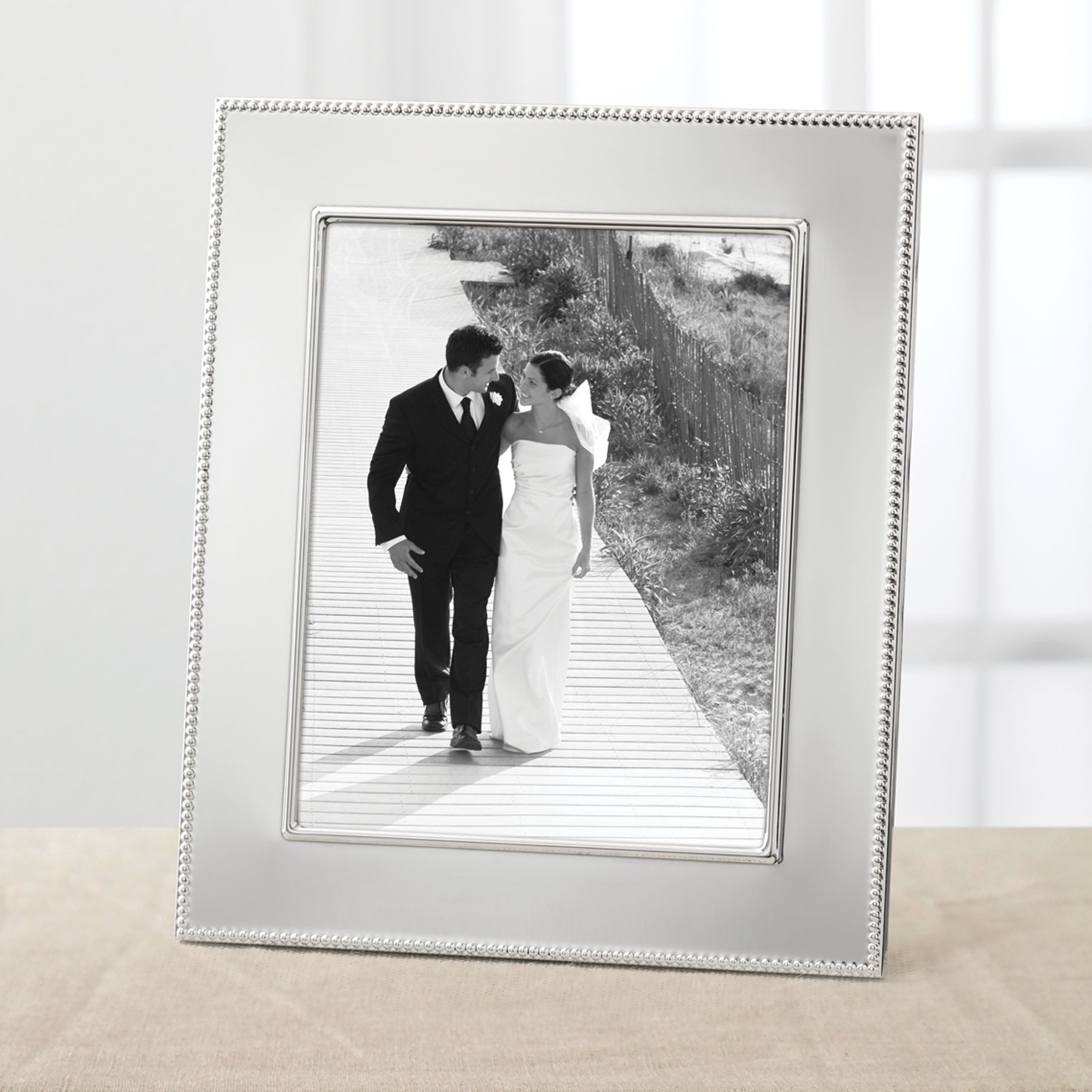 Lyndon Silverplate 8 x 10 Picture Frame - Elegant Photo Display for Home, Office & Gifts | Perfect for Weddings, Anniversaries & Wall Decor