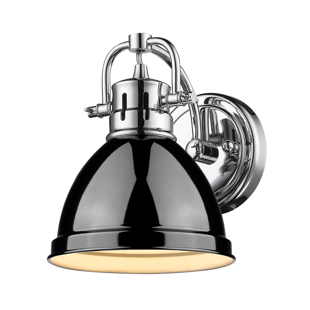 Elm 1-Light Chrome Bathroom Vanity Light Fixture - Perfect for Modern Bathroom & Powder Room Lighting