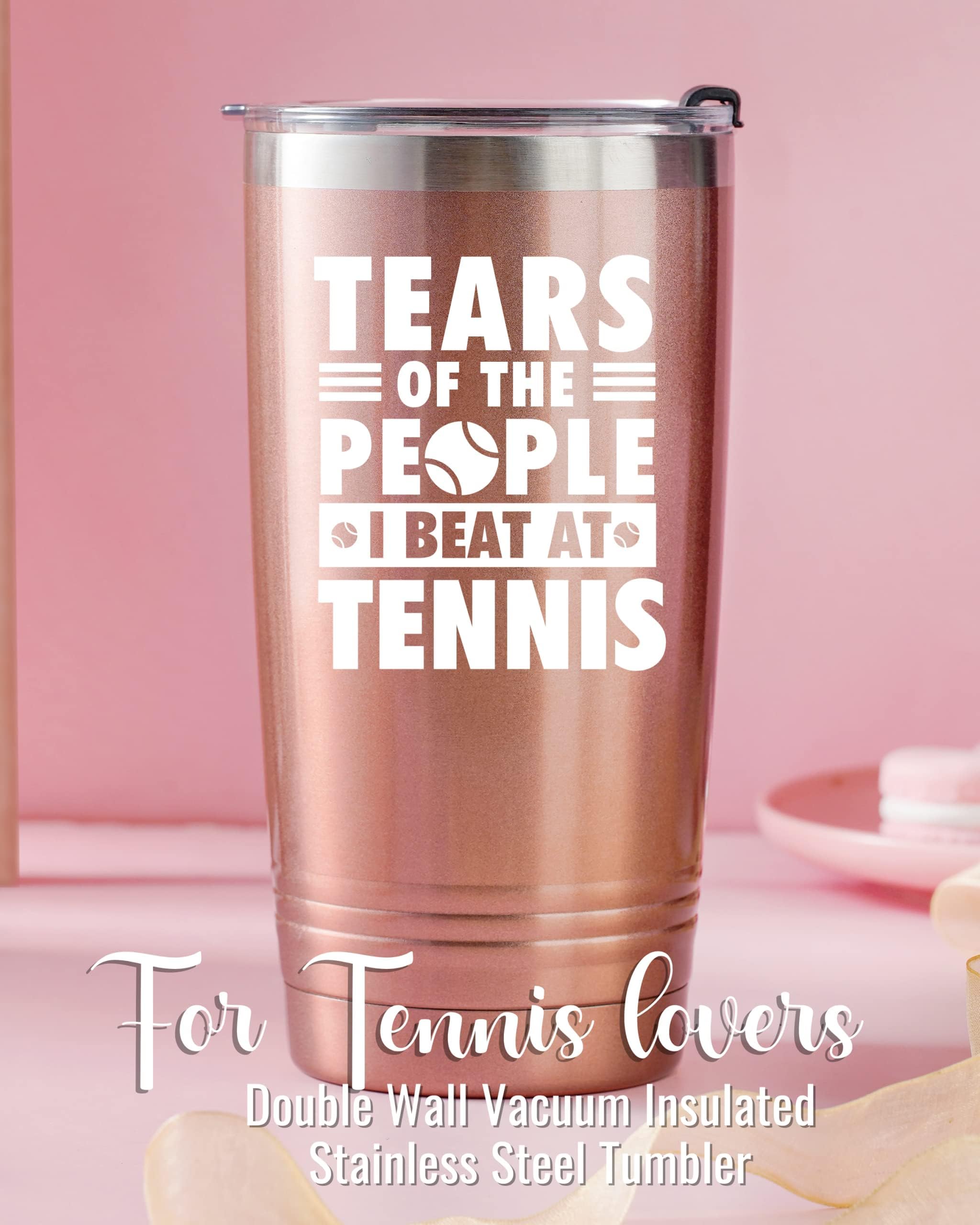 Onebttl 20 oz Stainless Steel Tennis Tumbler - Insulated Travel Mug for Women, Tennis Lovers & Coaches - Funny Gift for Tennis Players & Senior Night 2024 - Perfect for Matches, Practice & Gym Hydration