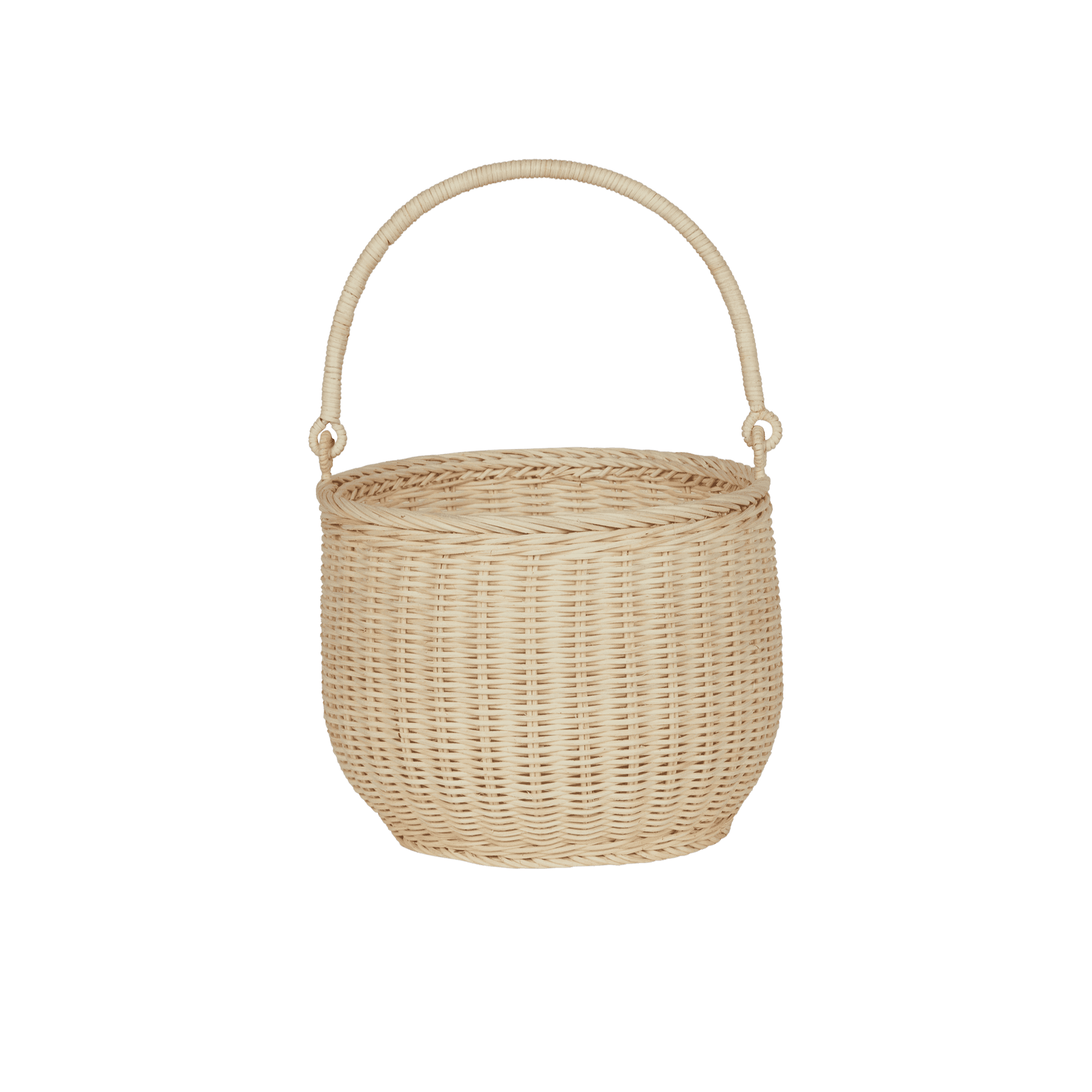Straw Gathering Basket - Handwoven Natural Fiber Storage Basket for Picnics, Laundry, and Home Decor | Perfect for Farmhouse, Boho, and Rustic Style