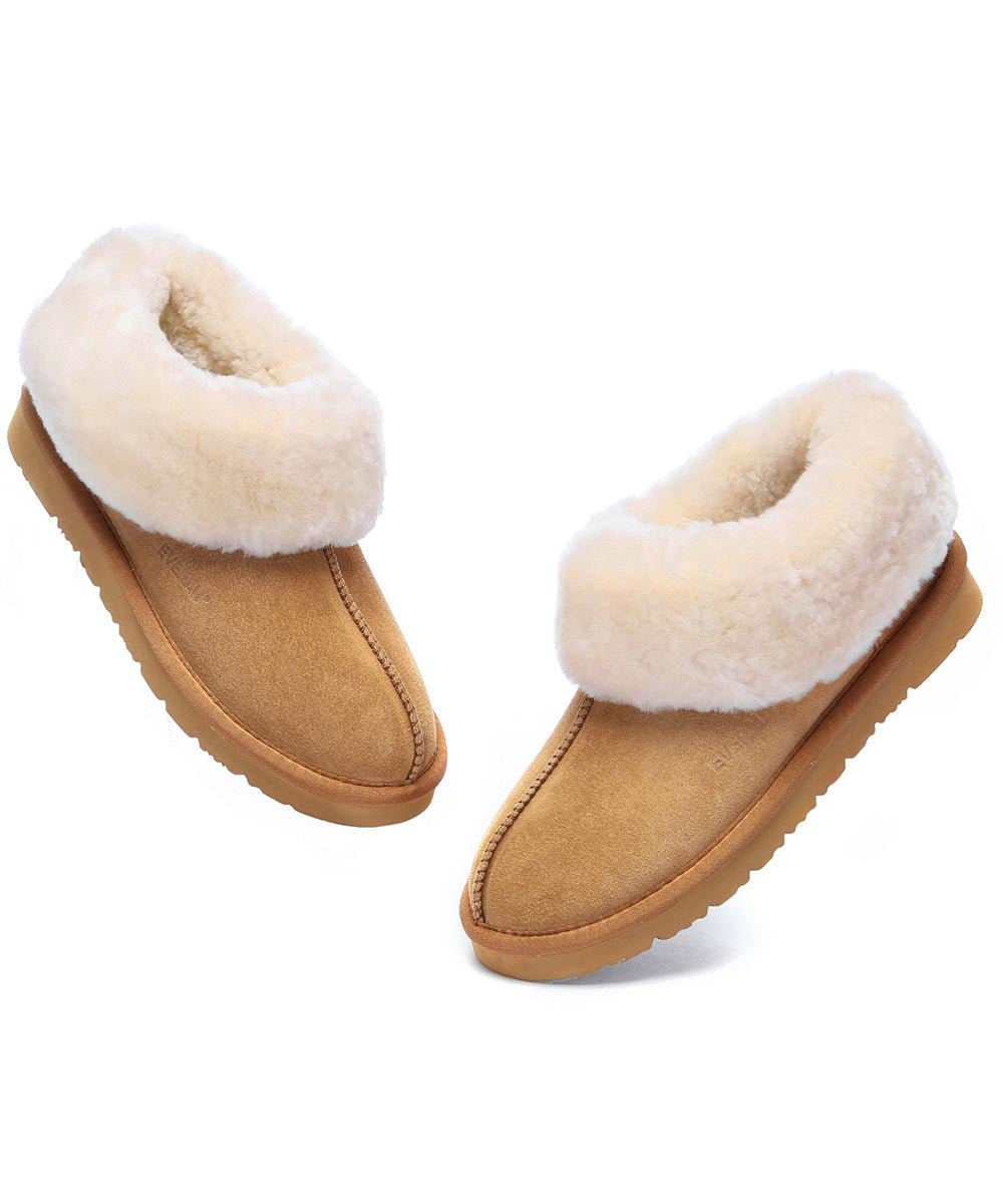 Women's Fonna Moccasin Slippers - Soft Indoor/Outdoor House Shoes for Women - Comfortable Casual Loafers for Home, Office & Travel
