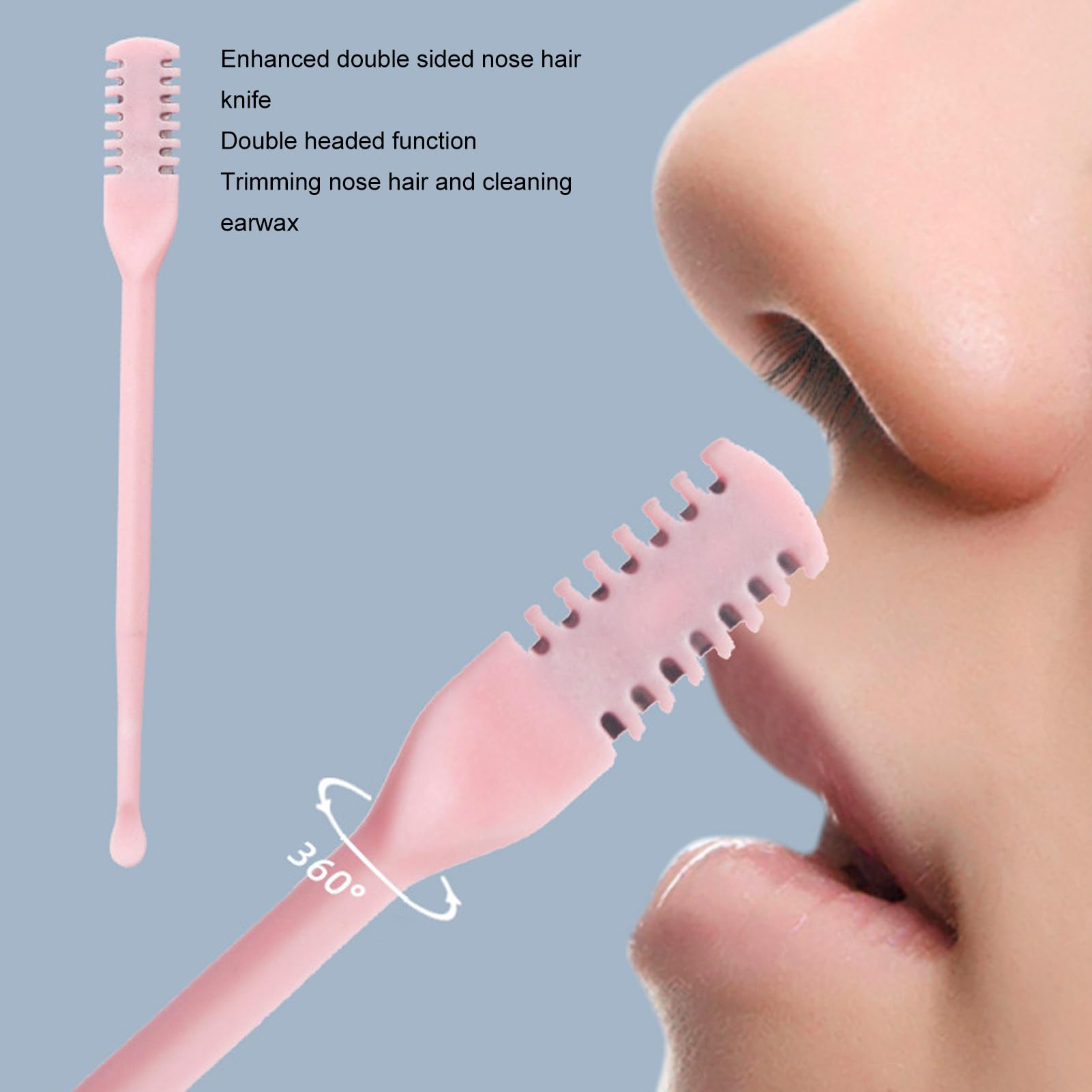 8pcs Nasal Hair Trimmer Set - Double Headed Nose Hair Cutter & Plucker for Men and Women - Painless Nose Grooming Kit for Personal Care & Travel Use