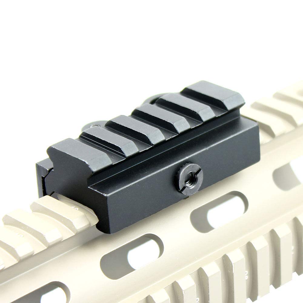 QD Quick Release Mount Adapter 5 Slots for 20mm Picatinny/Weaver Rail - Compatible with Hunting Rifles, Scopes & Tactical Gear - Perfect for Outdoor Shooting, Hunting & Airsoft Accessories