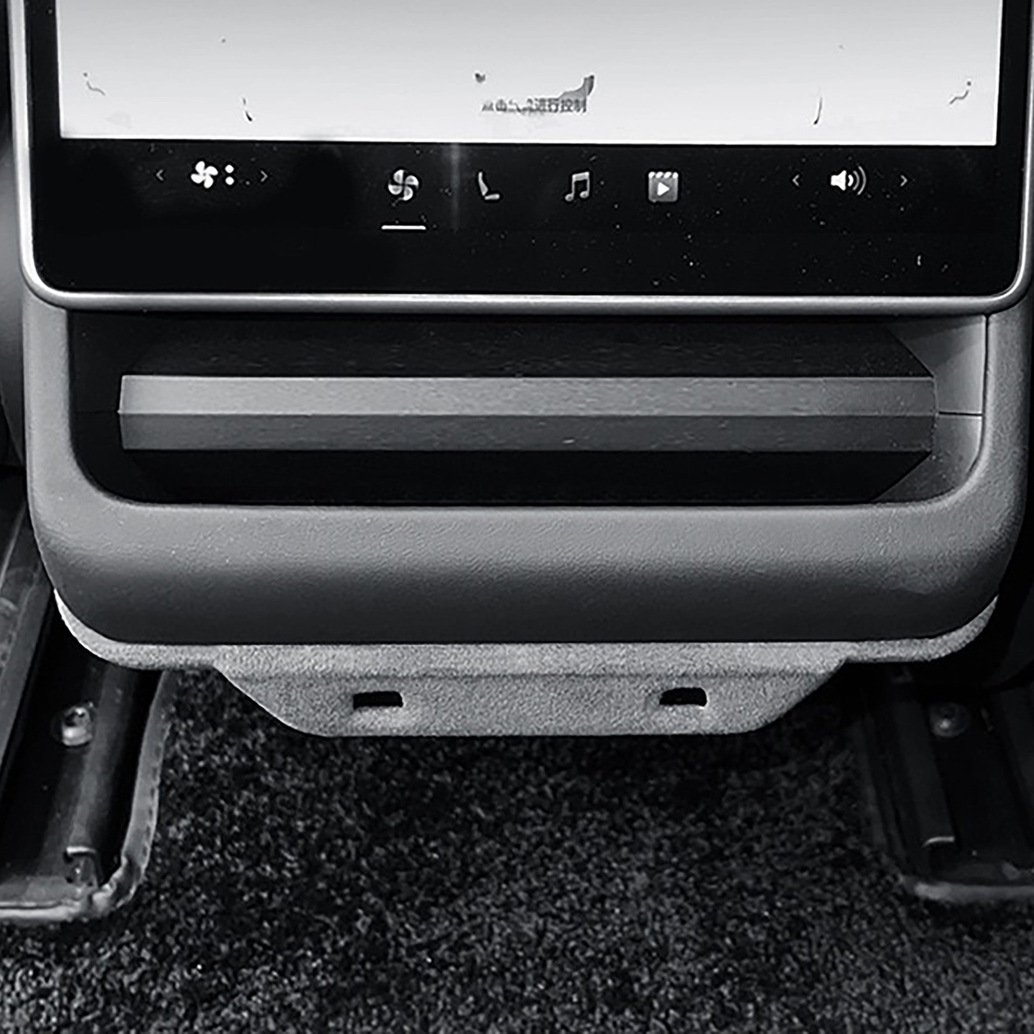 Tesla Model 3 Highland 2024+ Alcantara Rear Vent Anti-Kick Protector - Premium Car Interior Accessory for Back Seat Protection & Scratch Prevention - Perfect for Family, Pets, and Daily Commute