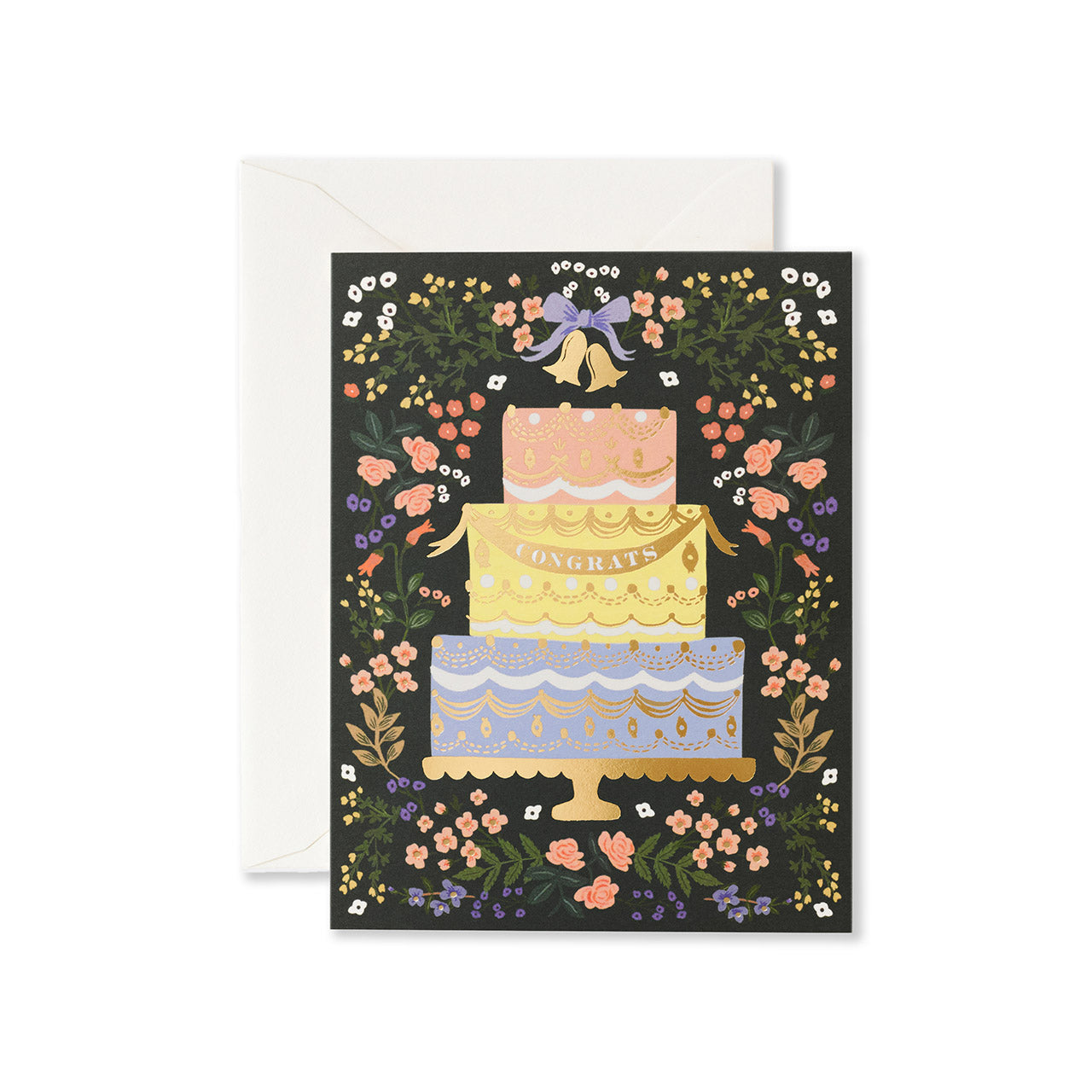 Woodland Wedding Cake Greeting Card - Handmade Forest Theme Birthday Invitation - Perfect for Rustic Weddings, Anniversary Celebrations & Special Occasions