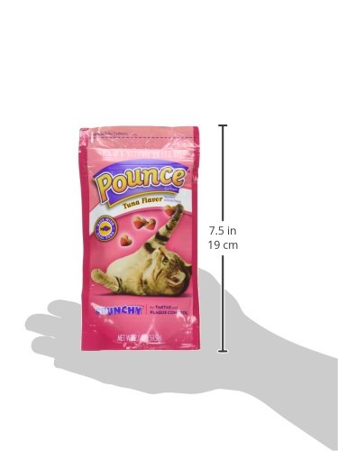 Crunchy Tuna Flavored Cat Treats - Pounce Natural Cat Snacks, 2.1oz (Pack of 2) - High Protein Cat Food Topper for Training & Rewards - Perfect for Indoor Cats & Kittens