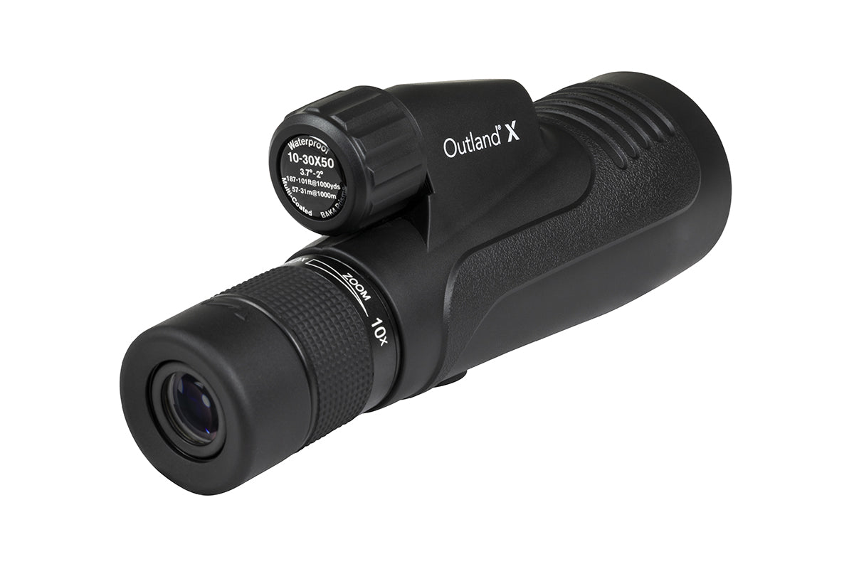 Outland X 10-30x50mm Zoom Monocular Telescope with Adjustable Tripod - Compact & Powerful for Bird Watching, Hunting, Hiking, and Outdoor Adventures