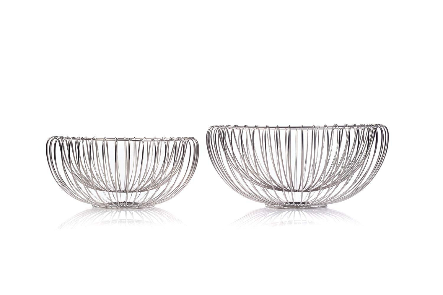 IMPULSE! Comet Stainless Steel Serving Bowl - Small Silver Kitchen Bowl for Fruit, Salad, Nuts, Party Decor & Table Setting - Elegant Modern Serving Dish for Entertaining