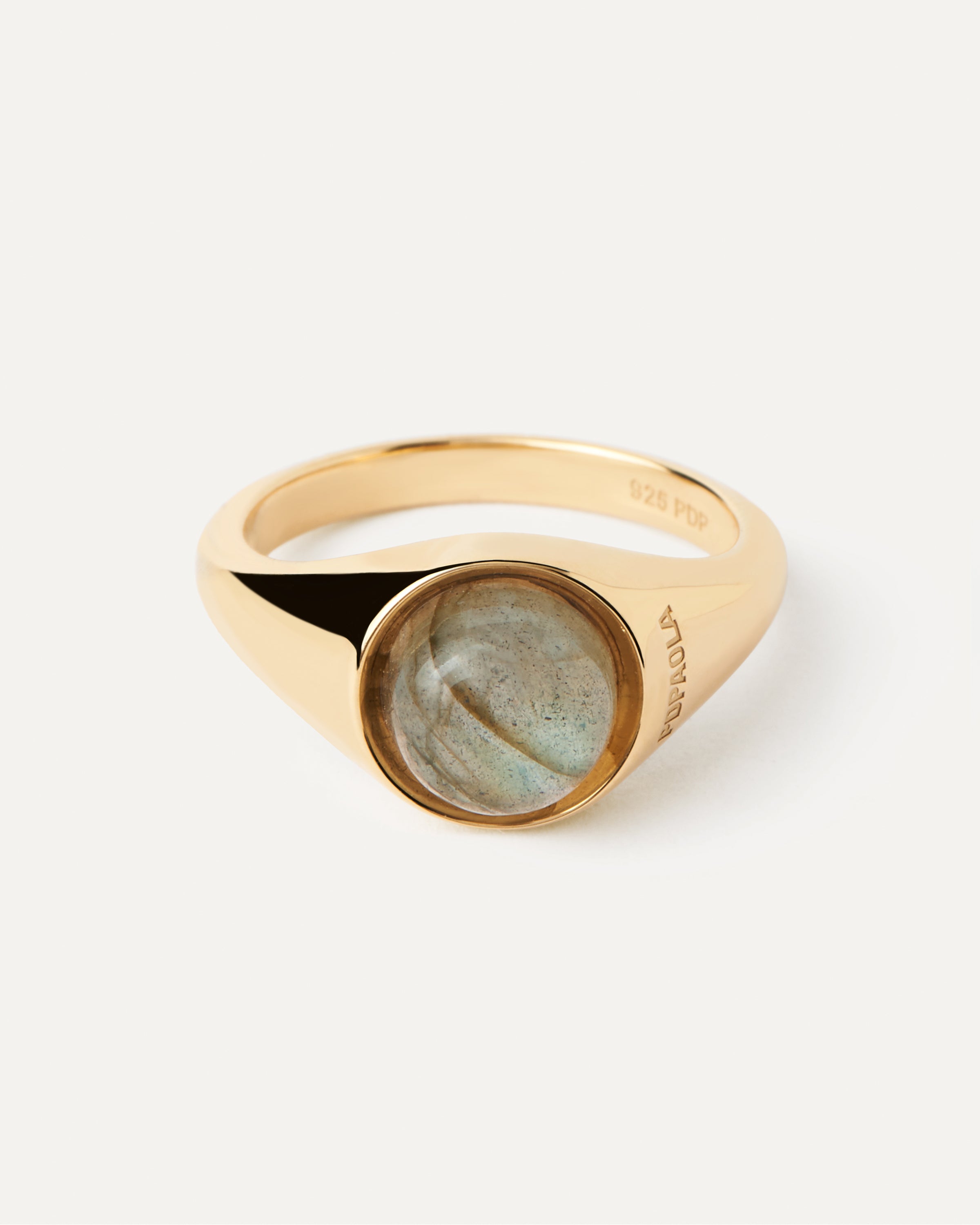 Labradorite Moon Ring – Sterling Silver Adjustable Moonstone Ring for Women | Boho Hippie Jewelry, Healing Crystal Ring for Meditation & Spiritual Gifts