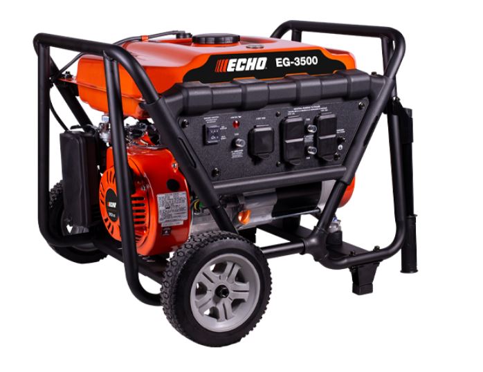 ECHO EG3500 Portable Gas Generator - 3500W Power for Home, Camping & Emergency Backup - Quiet & Reliable Outdoor Power Supply