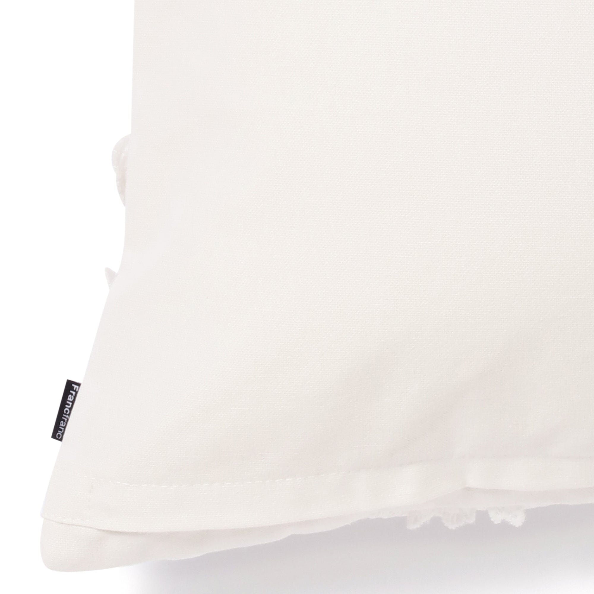 Embroidered Flower Cushion Cover 45x45cm White - Elegant Home Decor for Sofa, Bedroom & Living Room