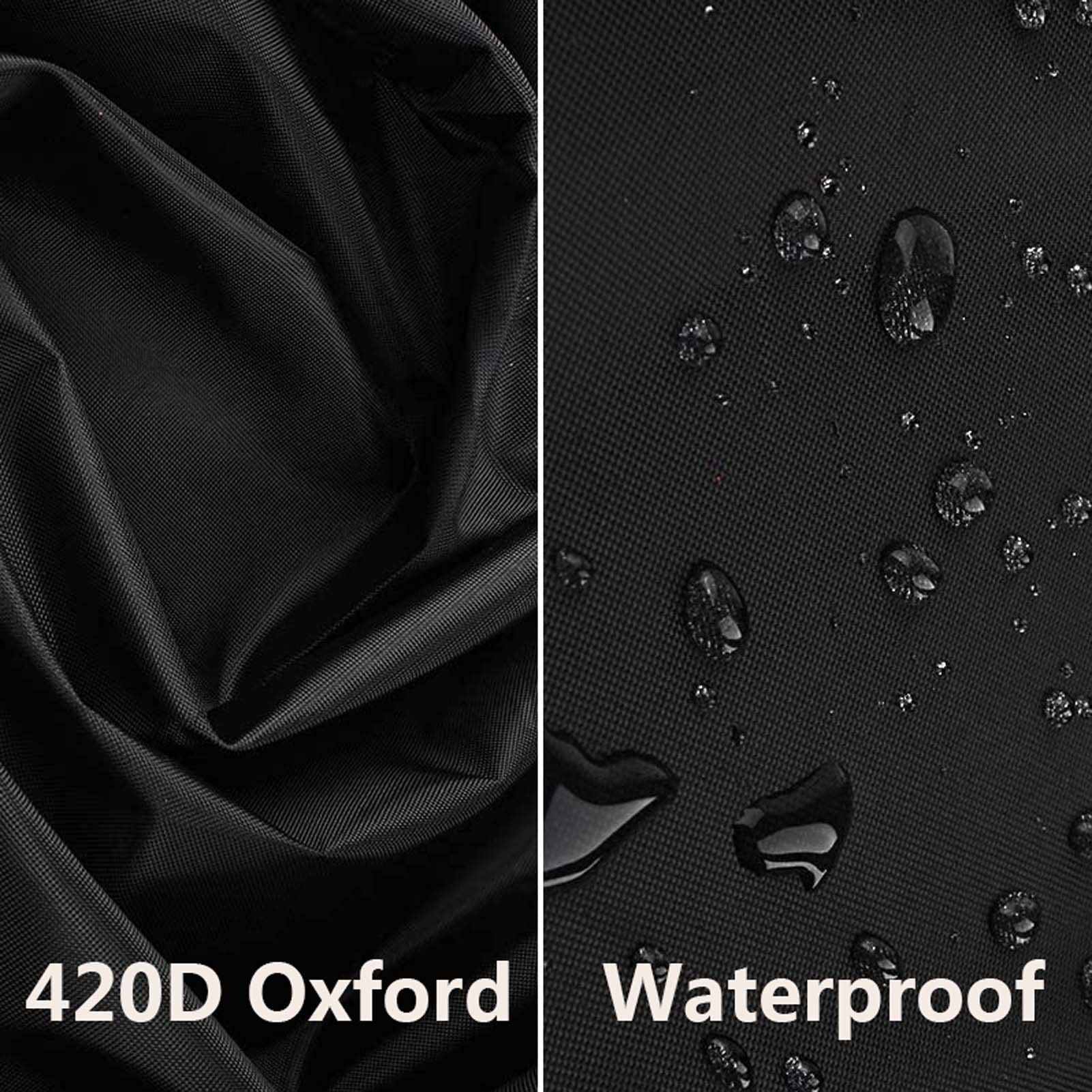 **100x100x31 Inch Heavy Duty Waterproof Outdoor Furniture Cover Set - 420D Black Rectangular Patio Table & Chair Protector for Garden, Backyard, and Deck Use**