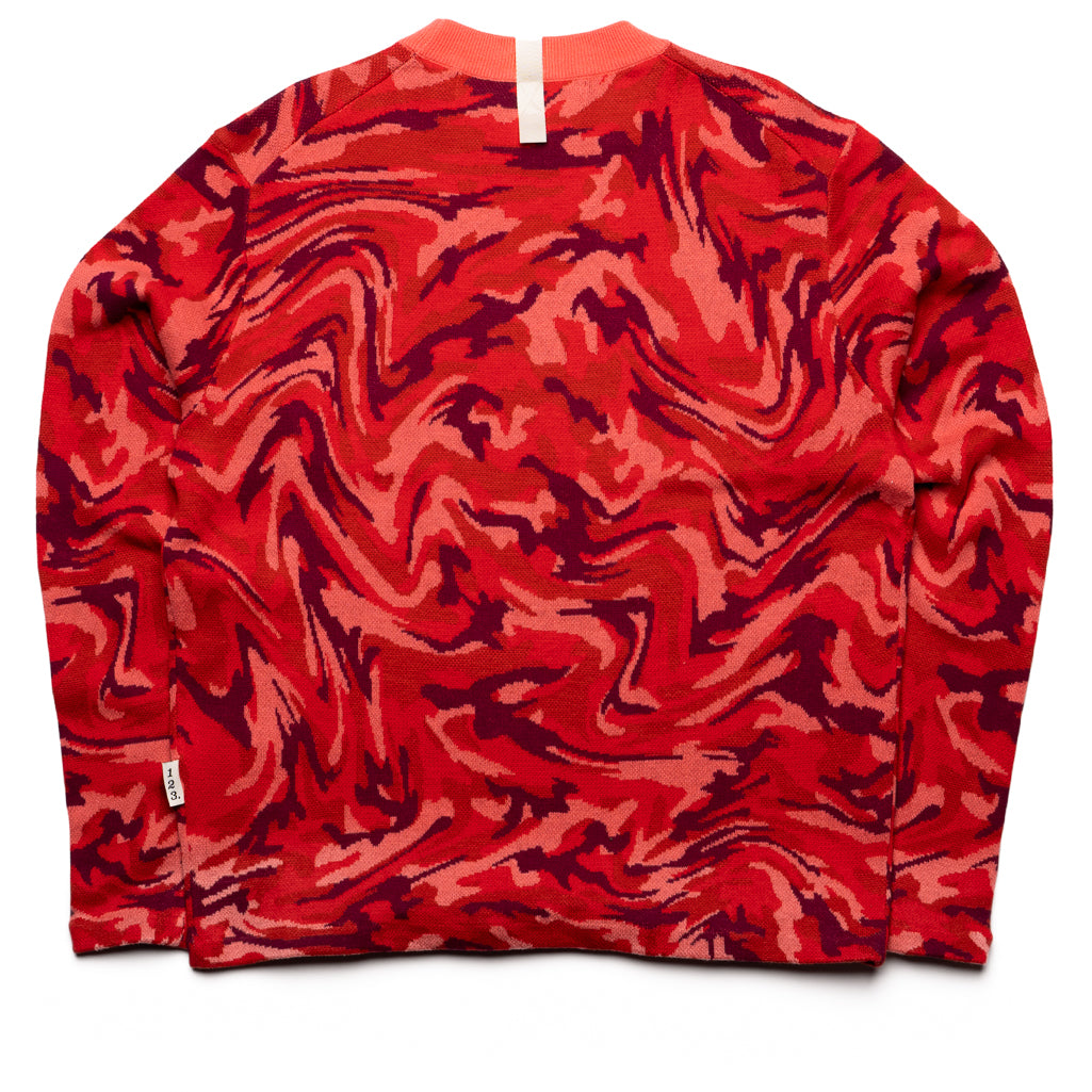 Advisory Board Crystals Camo Crewneck Sweatshirt - Red | Trendy Streetwear for Women & Men | Perfect for Casual Outfits, Concerts, and Festivals
