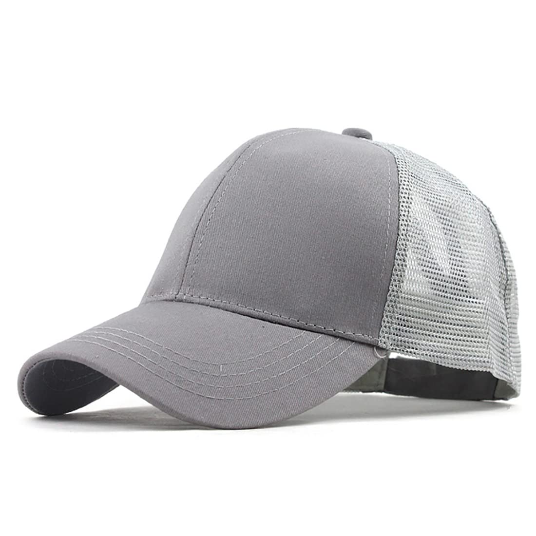 Women's Vintage Cotton Mesh Baseball Cap with Ponytail Hole - Breathable Summer Sun Hat for Sports, Running, Hiking & Outdoor Activities