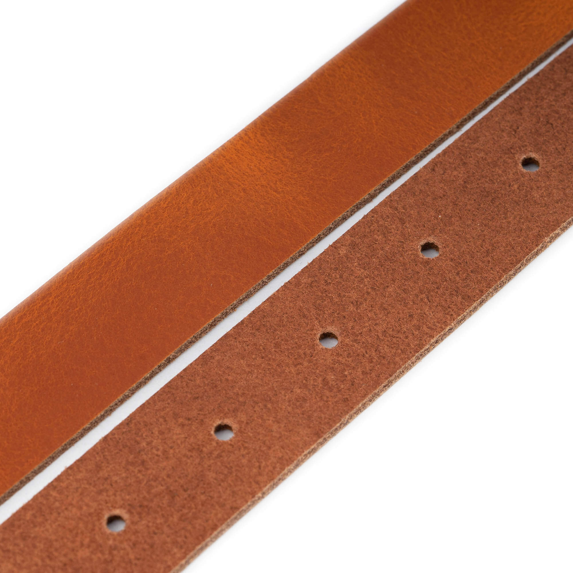 2.5 cm Genuine Cognac Leather Belt Strap - Replacement for Dunhill Buckles - Premium Dress Belt for Men's Business & Formal Attire