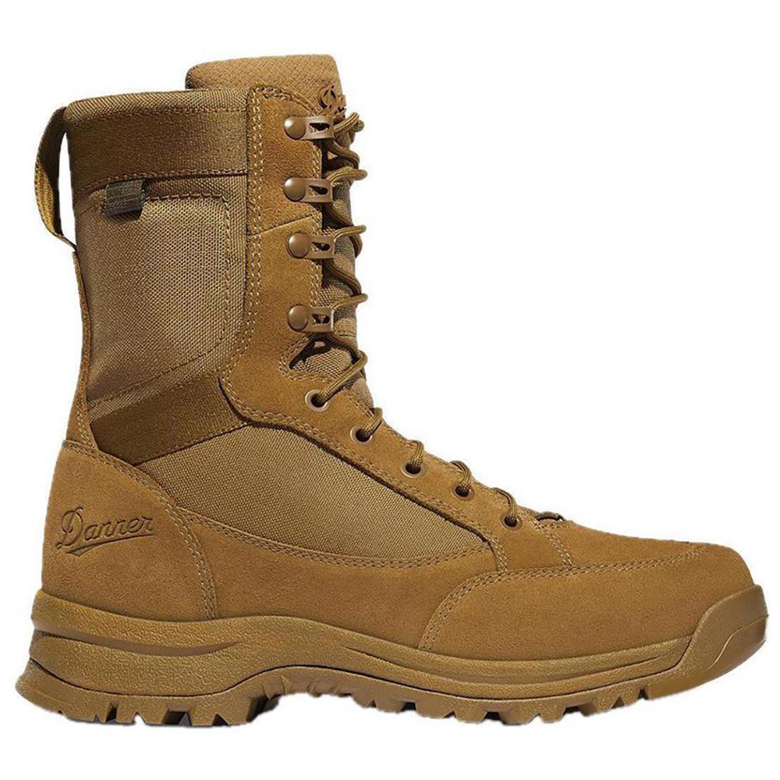 Tanicus 8 Hot Military Boots - Coyote Brown Tactical Boots for Men | Durable Combat & Hiking Boots for Outdoor Adventures, Work & Survival