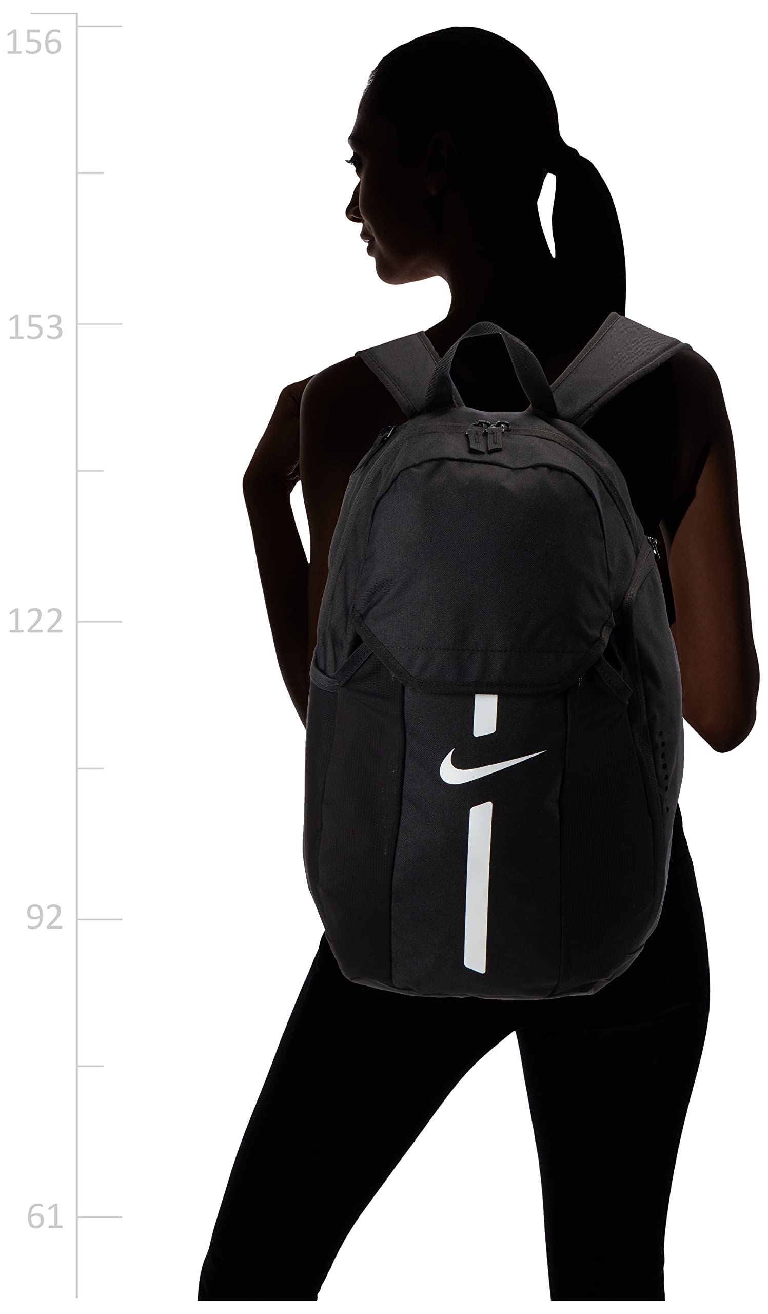 Nike DC2647 Academy Team Soccer Backpack - Black/White - Durable Sports Backpack for Soccer Players, Coaches & Fans - Perfect for Training, Games & Travel