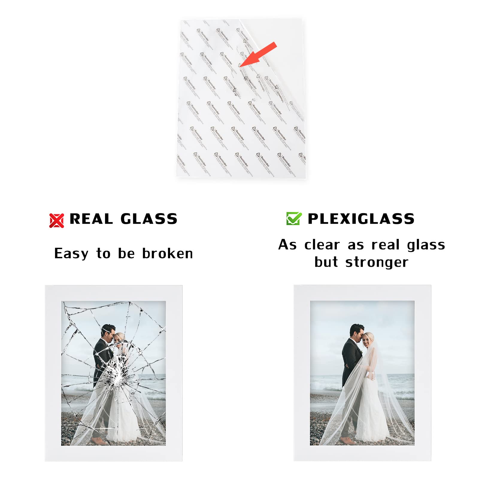 5x7 White Solid Wood Picture Frames - 2 Pack for Wall Mount & Tabletop Display - Perfect for Home Decor, Office, Gallery & Gift Giving