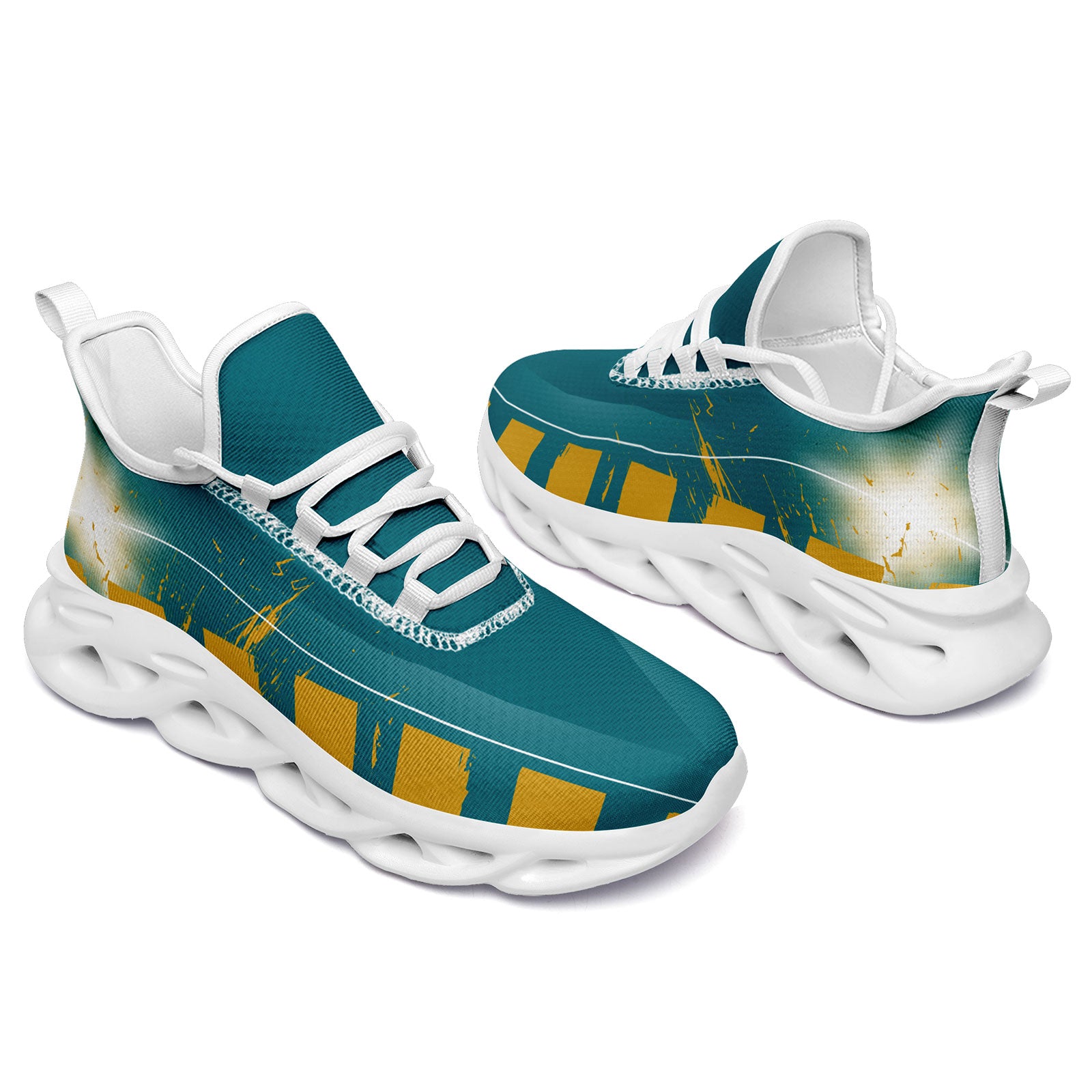 Custom Green & Yellow Jacksonville Maxsoul Sneakers - Personalized Basketball Shoes FN003 D020260 Size 16 | Perfect for Streetwear Fashion & Casual Sports Wear