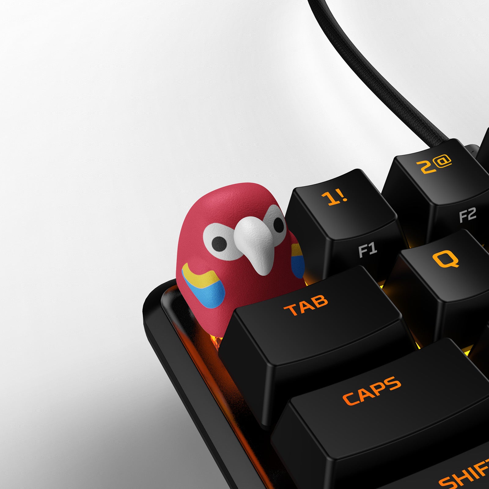 Colorful HX3D Parrot Keycap for Mechanical Keyboards - Customized Gaming & Typing Experience for PC, Mac, and Laptop Enthusiasts - Perfect for Gamers, Programmers, and Office Work