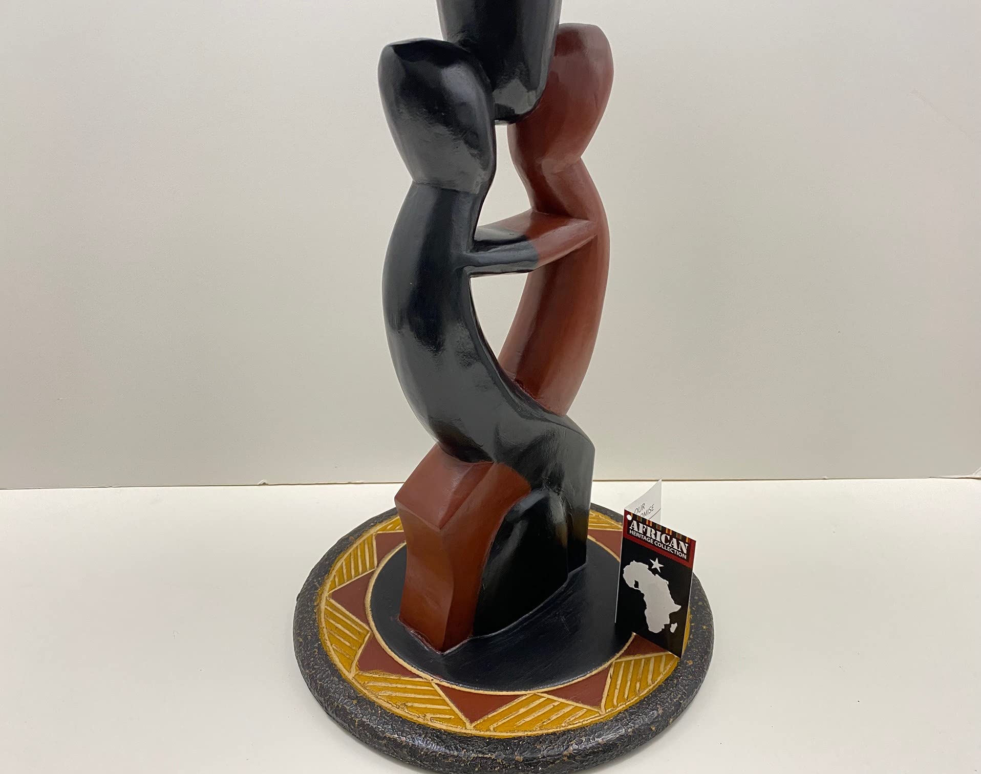 Handmade African Accent Table - Authentic Ghanaian Wood Furniture for Living Room & Home Decor