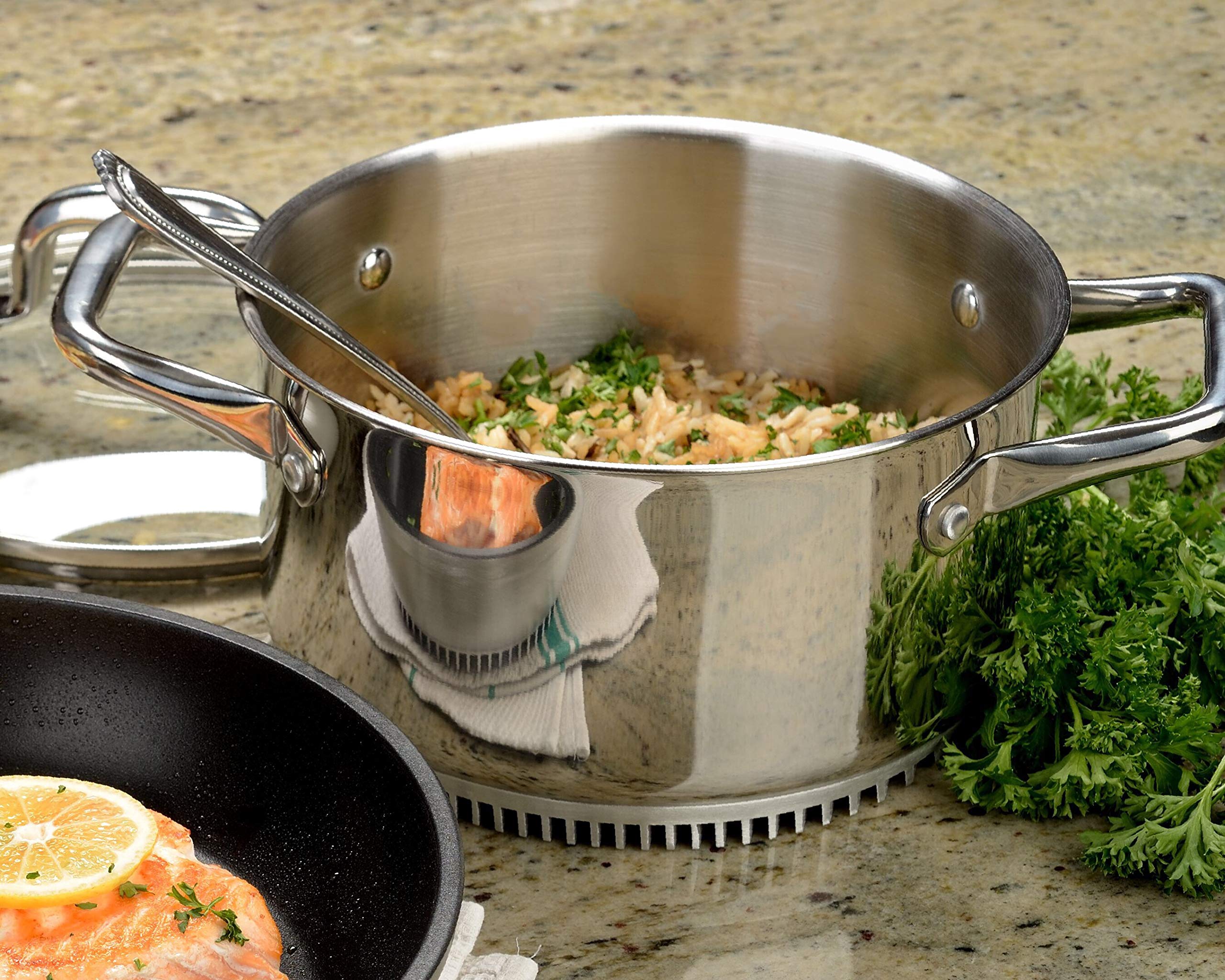 Turbo Pot® FreshAir™ 3.5 Quart Stainless Steel Dutch Oven - Fast Boiling, Energy Saving Cookware for Gas Stove - Perfect for Soups, Stews, Braising & Family Dinners