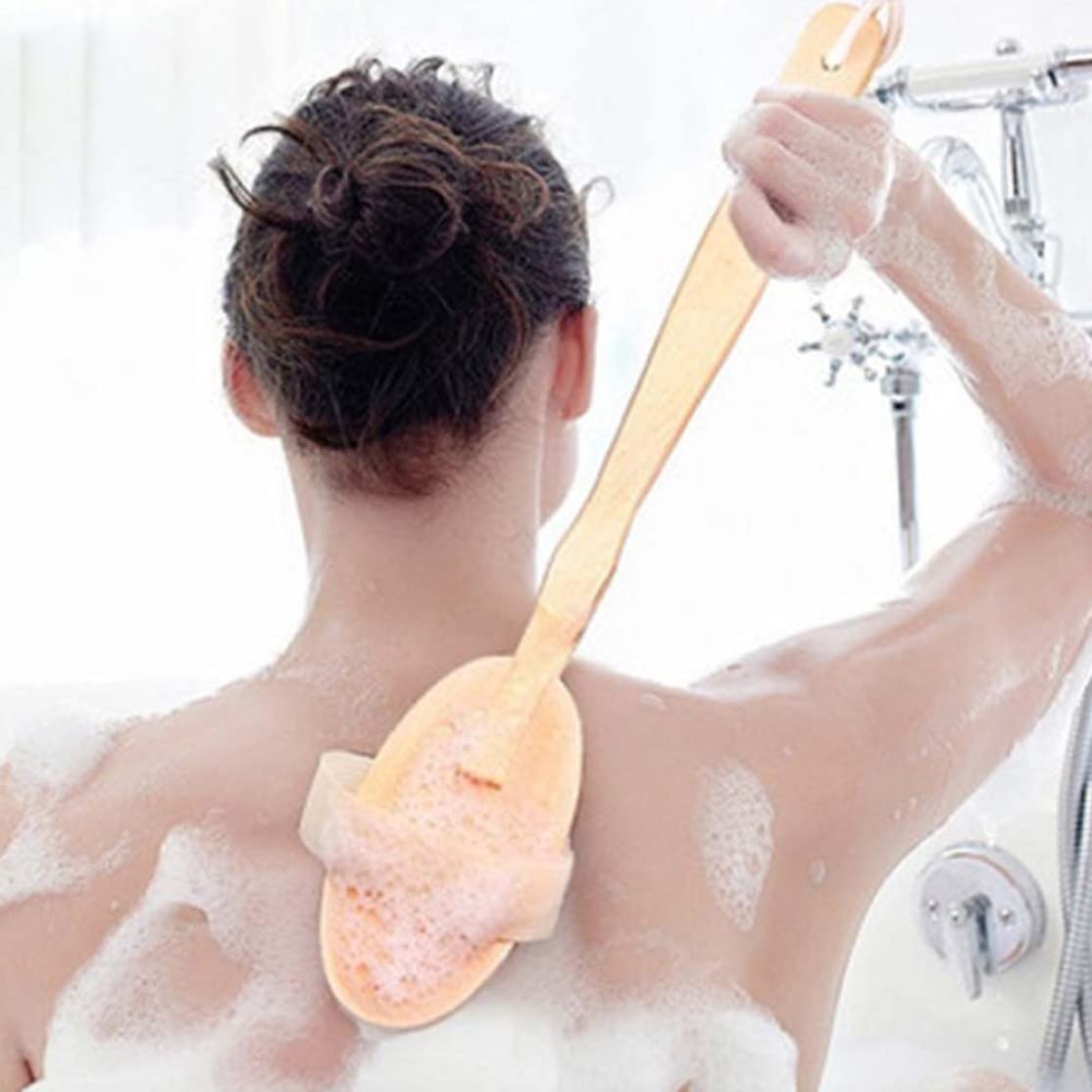 Quflaivy Extra Long Body Shower Brush with Soft Bristles - Keratin Removal & Exfoliating Bath Brush for Smooth Skin - Perfect for Hard-to-Reach Back Cleansing & Spa-Like Shower Experience