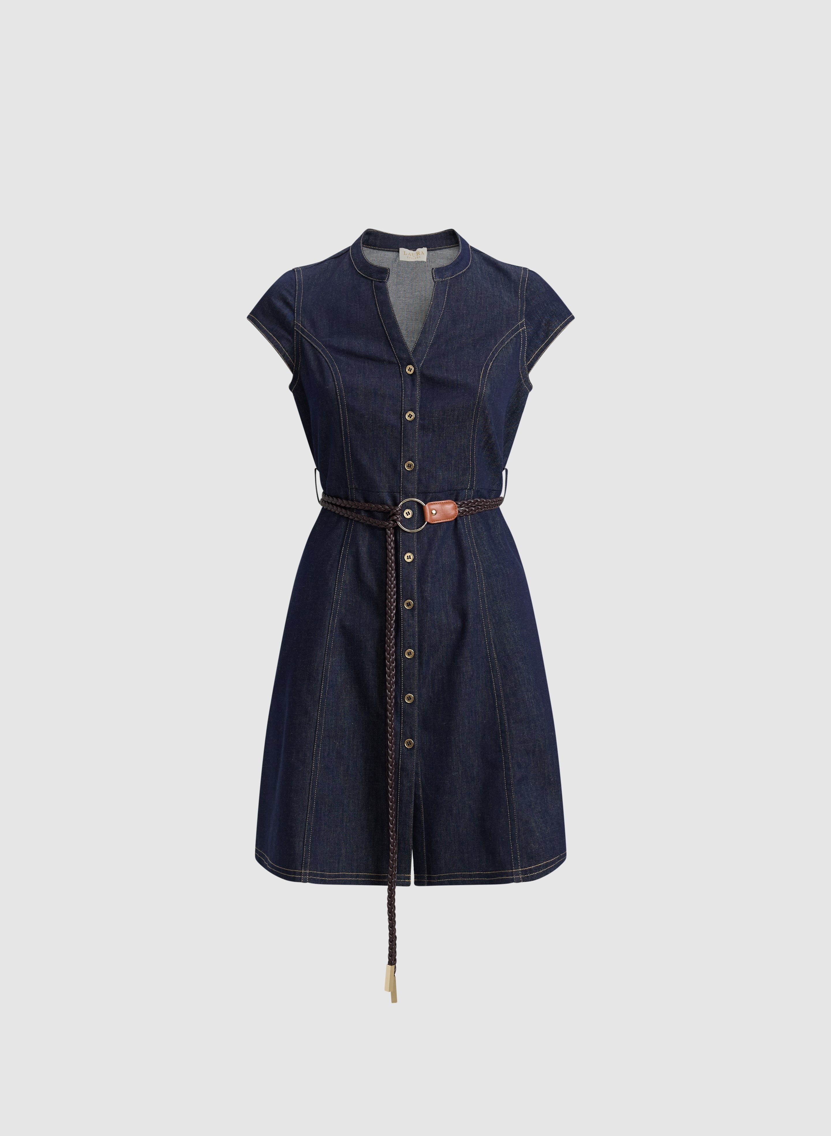 Stylish Women's Denim Button Down Dress - Casual & Comfortable Shirt Dress for Everyday Wear | Perfect for Outings, Work, and Weekend Brunch