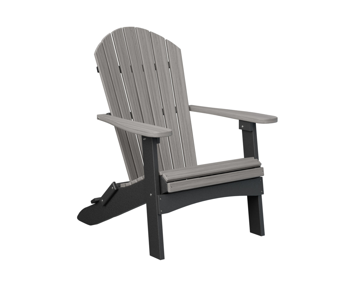 Berlin Gardens ComfoBack Folding Adirondack Chair - Outdoor Patio Furniture for Deck, Poolside & Garden Relaxation