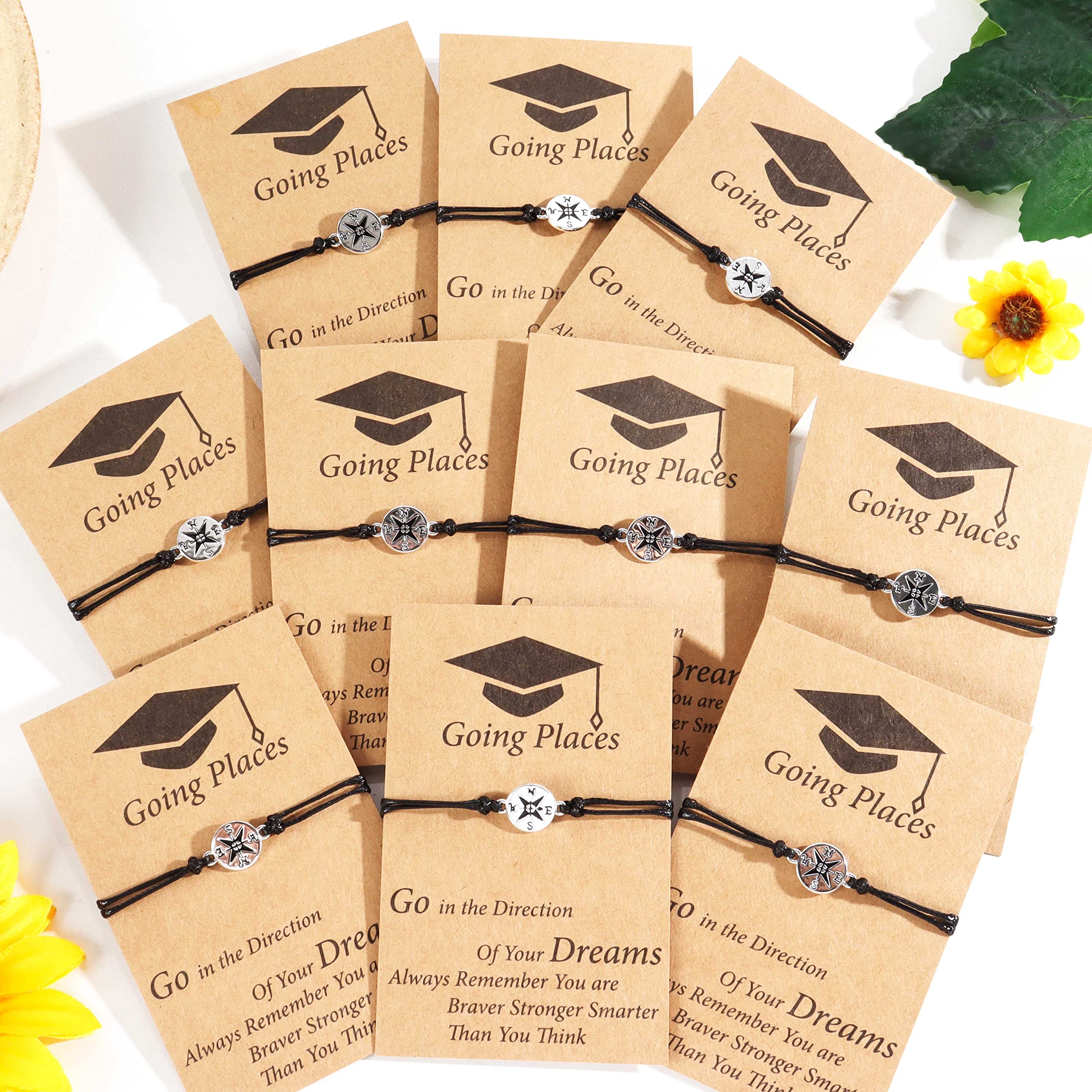 2024 Graduation Gifts for Her & Him - Compass Bracelet for College Grads & Decor