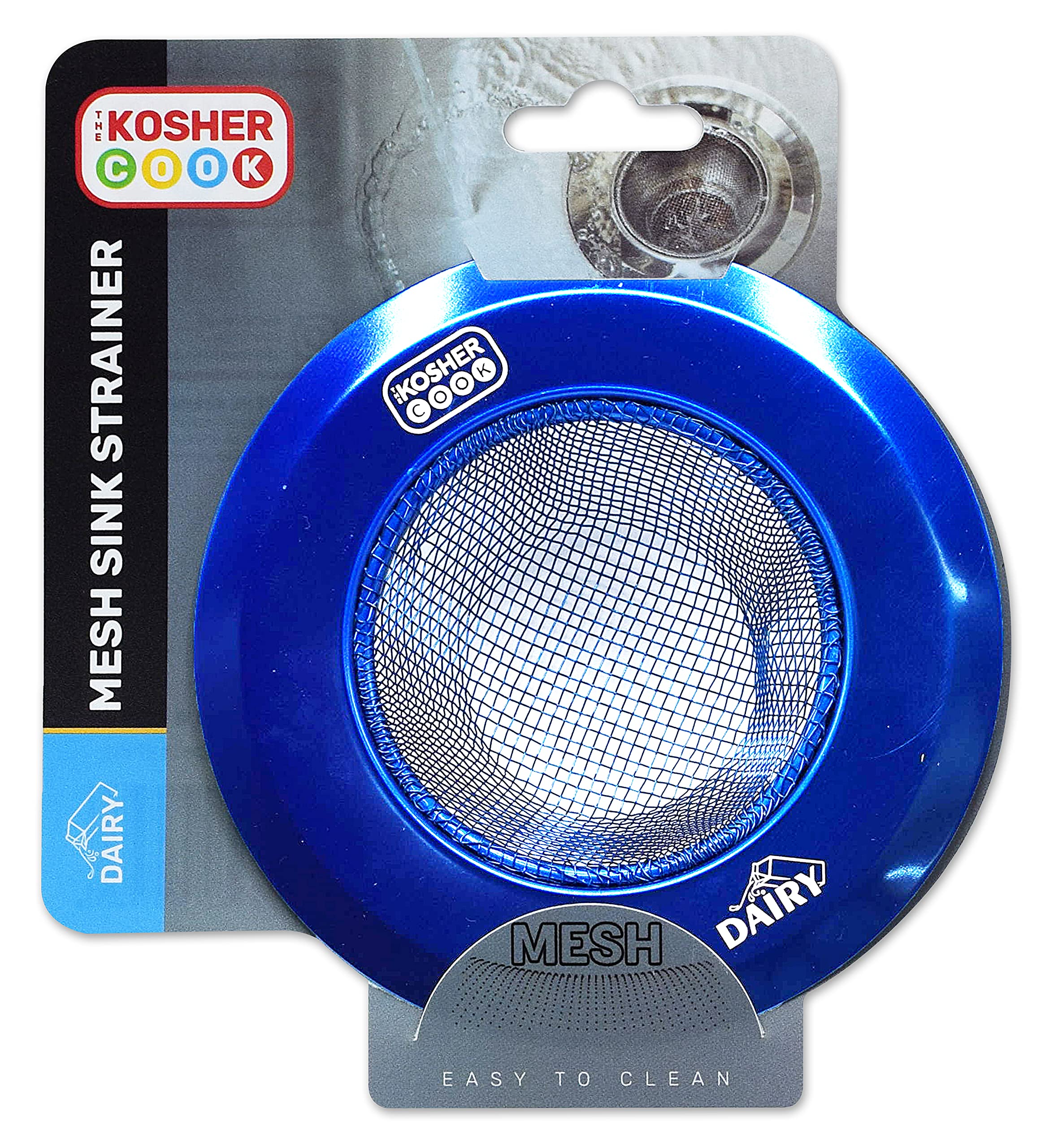 Premium Blue Mesh Sink Strainer - Heavy Duty Kitchen Sink Drain Protector to Prevent Clogs & Stoppage - Color Coded Kitchen Accessories for Easy Organization - Perfect for Home, Restaurant & Commercial Use