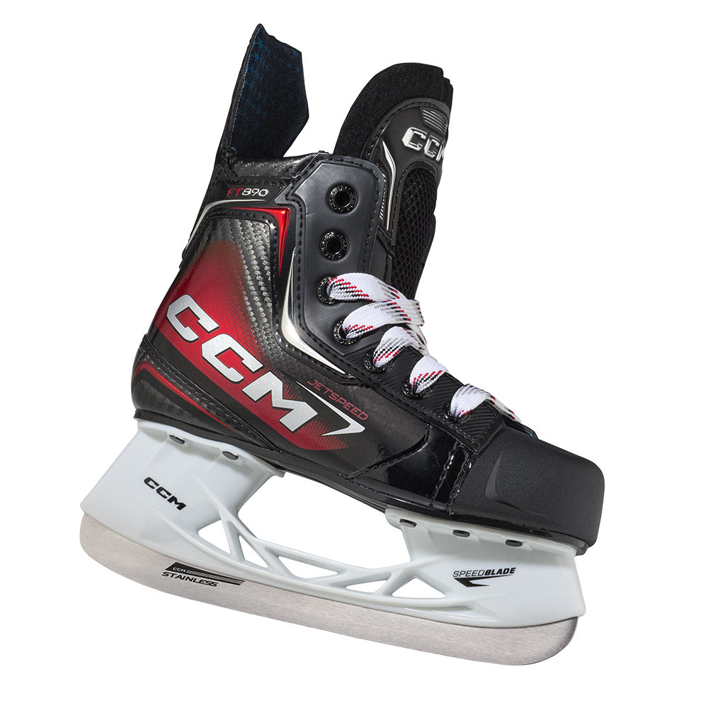 CCM Jetspeed FT890 Youth Ice Hockey Skates - Lightweight Performance Skates for Kids - Perfect for Ice Hockey Training & Games
