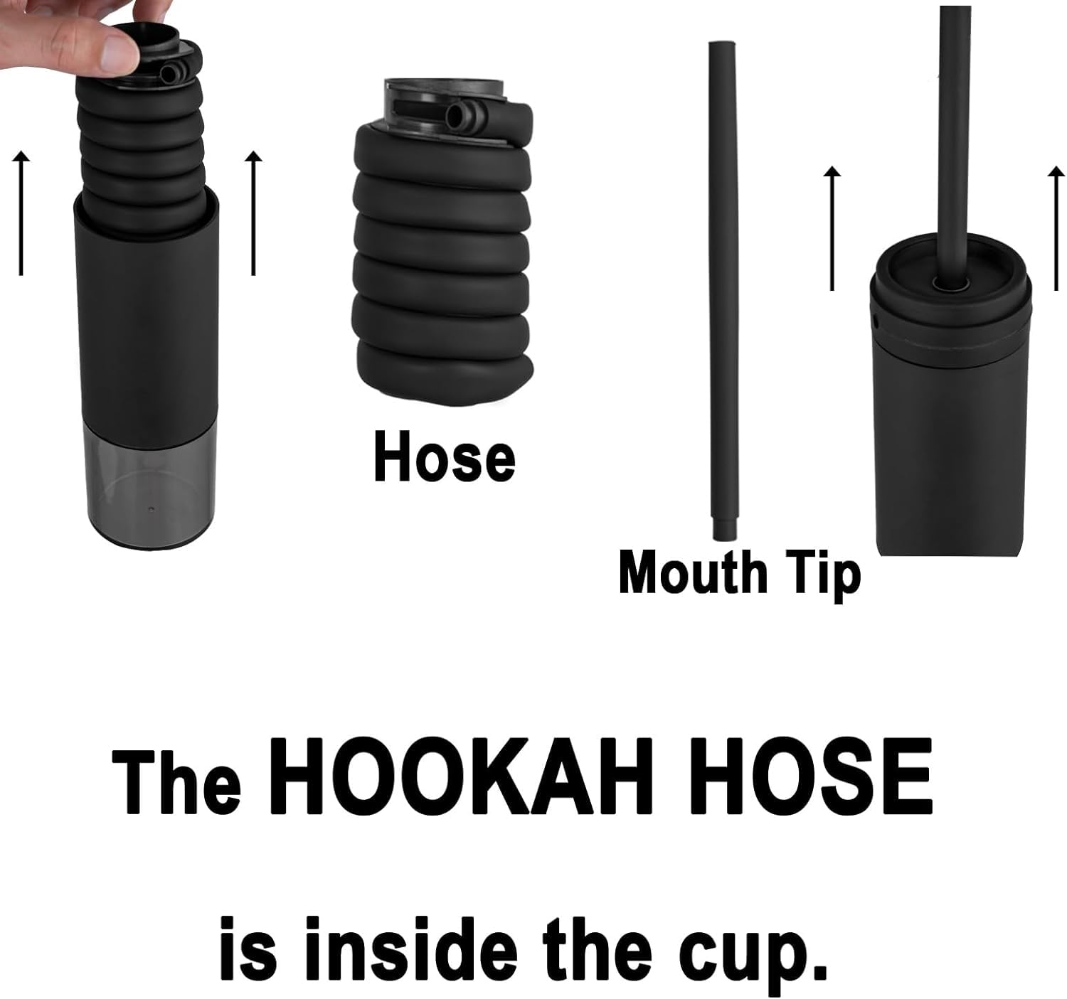 Portable Travel Hookah Set with Cup - Complete Hookah Accessories Included for Car, Camping & Outdoor Use