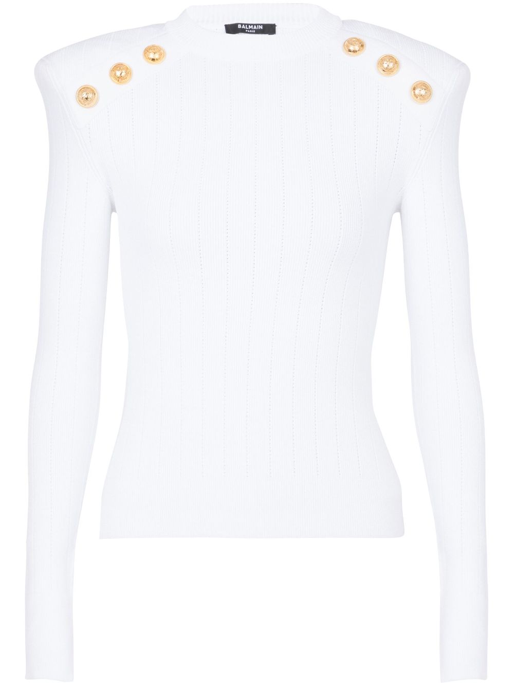 Balmain White Sweaters for Women - Luxury Knitwear for Casual & Evening Wear | Perfect for Fall & Winter Fashion