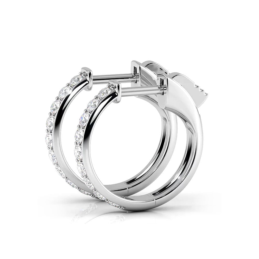 0.50 CTW Round Brilliant Cut Huggie Hoop Earrings in 14K Gold - Perfect for Everyday Wear, Date Night & Special Occasions