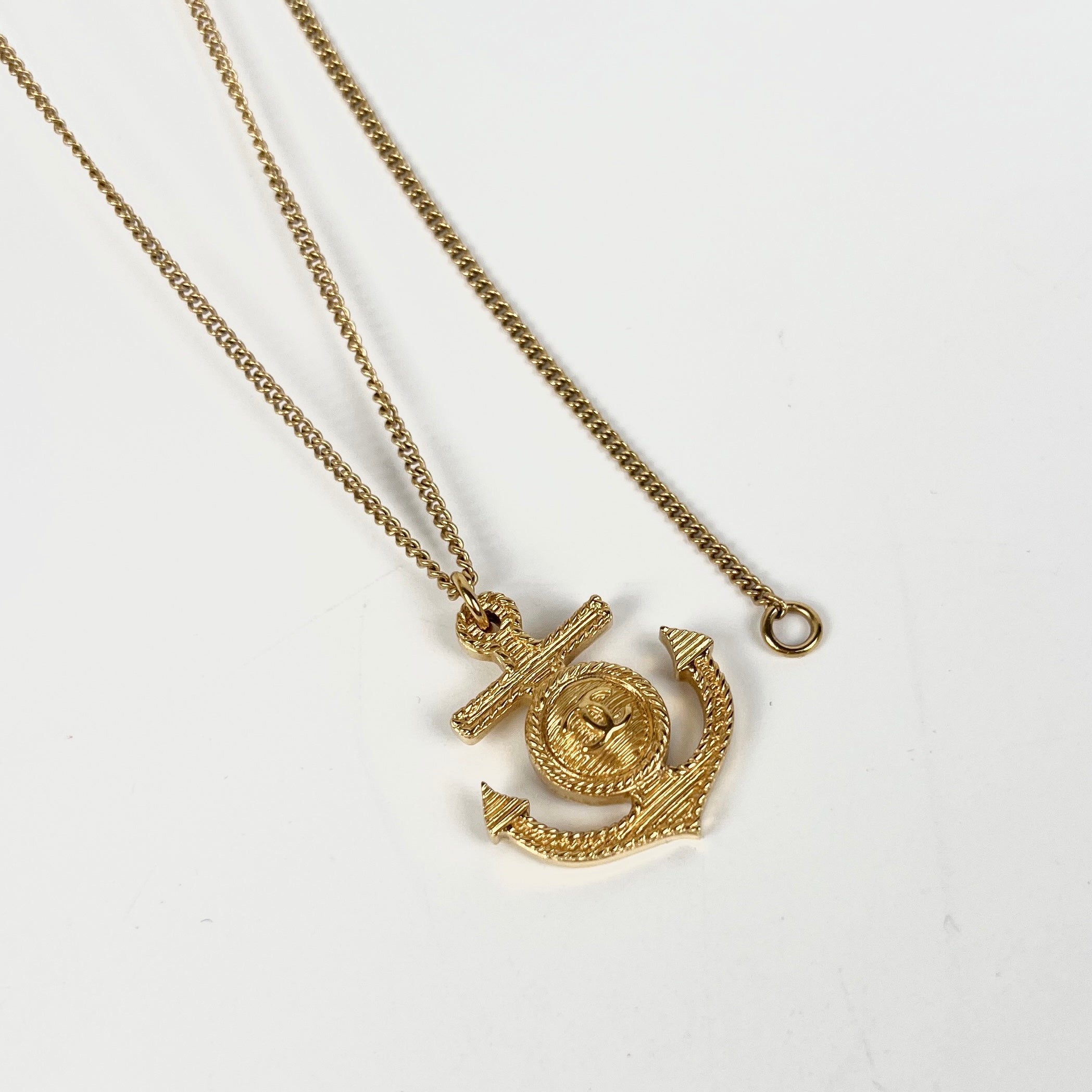 Chanel Anchor Necklace - Fashion Jewelry for Women, Elegant Gold Plated Pendant Necklace, Perfect Gift for Birthday, Anniversary & Valentine's Day - Ideal for Casual Wear, Parties & Special Occasions
