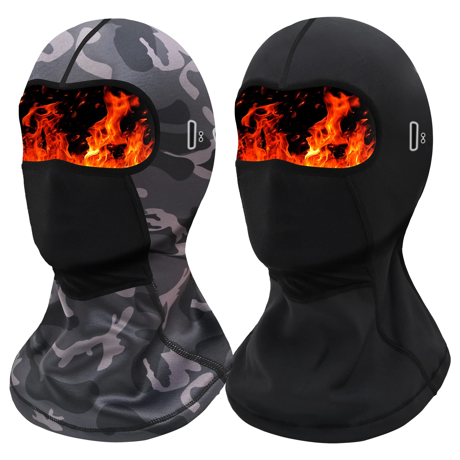 2 Pack Windproof Balaclava Ski Mask for Men & Women - Warm Winter Face Cover for Skiing, Snowboarding, Motorcycle Riding - Perfect for Cold Weather Outdoor Sports & Activities