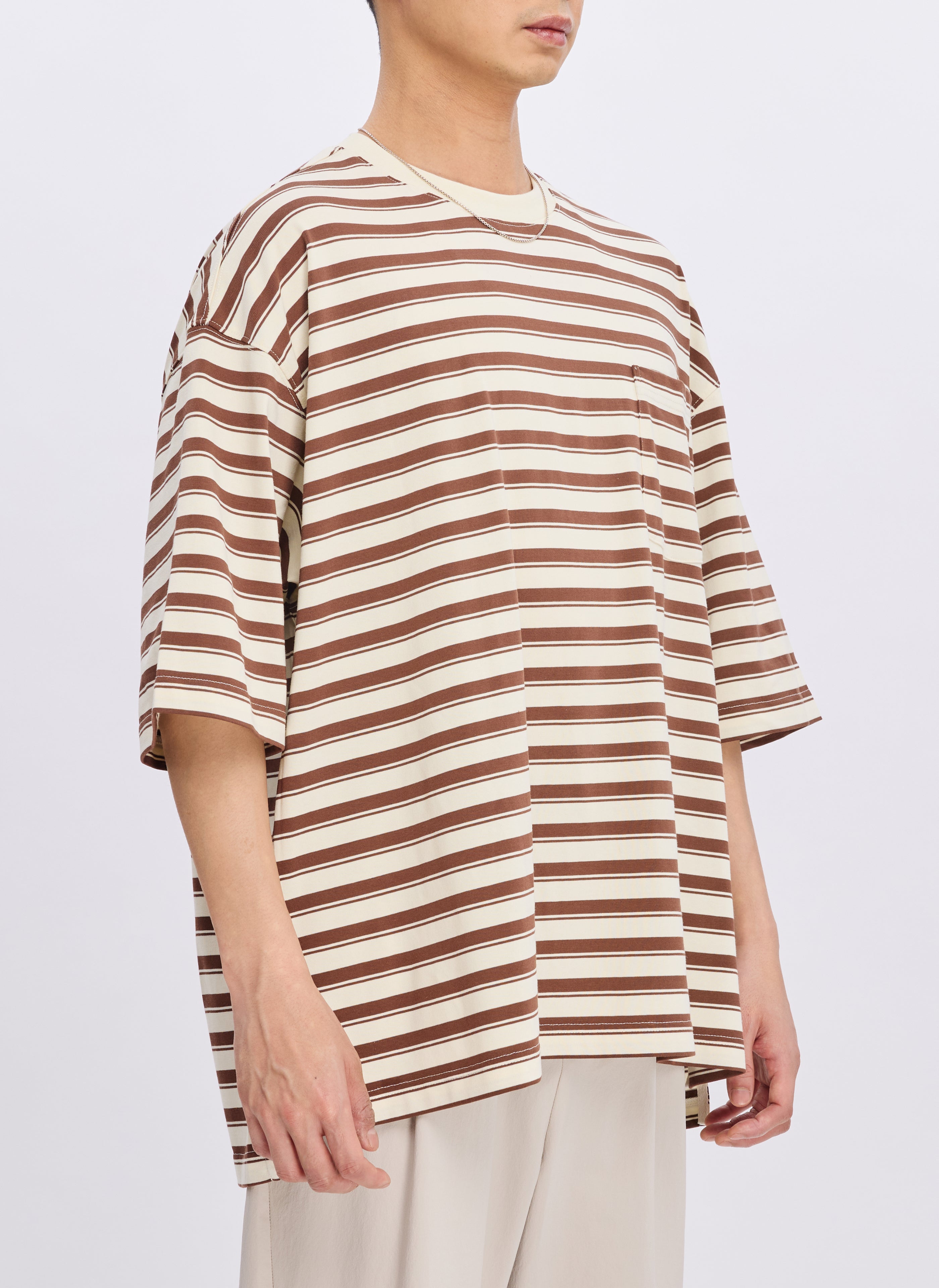 230G Jacquard Short Sleeve Border Top for Women - Stylish Summer Blouse for Casual Outings, Beach Wear & Everyday Fashion