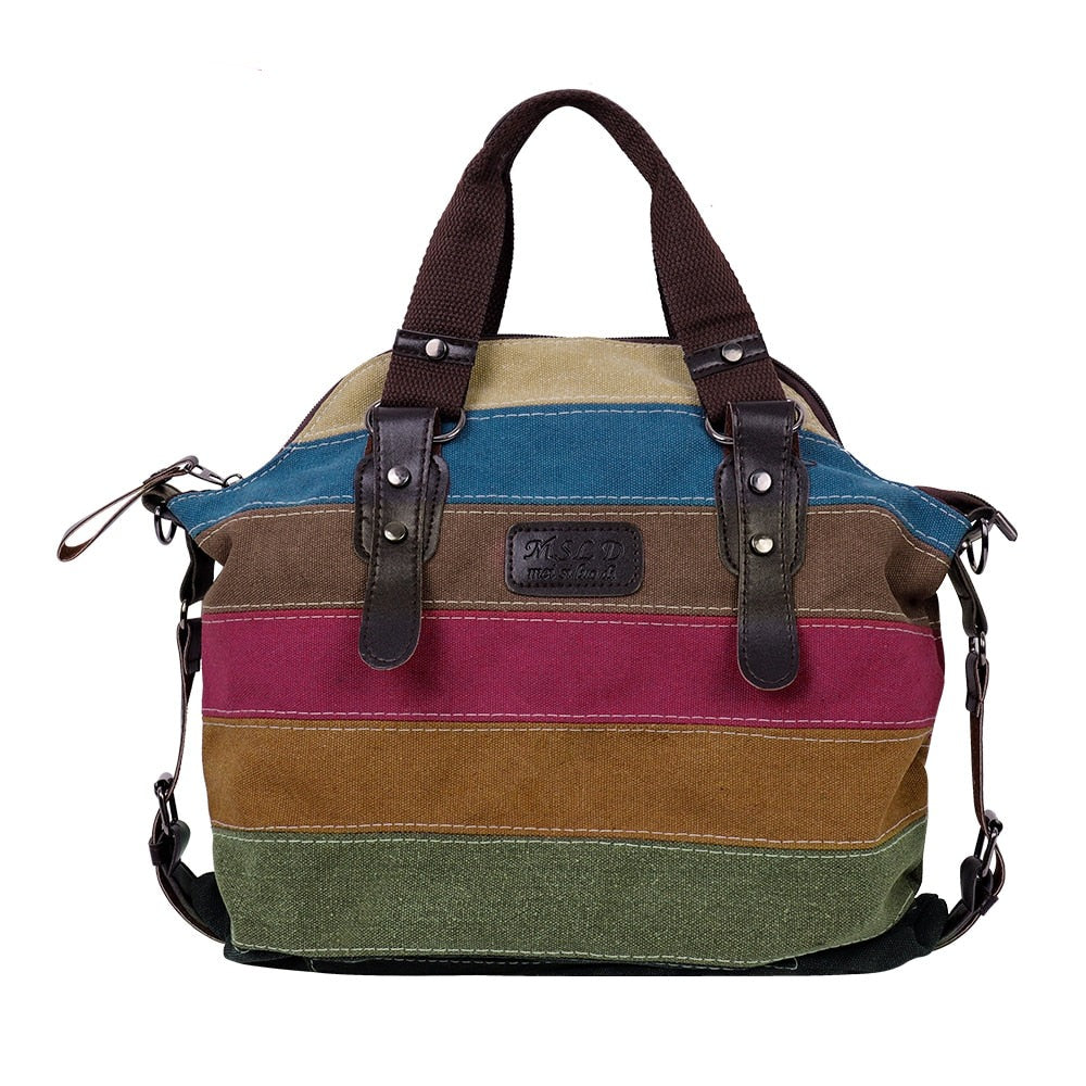 Stylish Patchwork Rainbow One Shoulder Crossbody Bag for Women - Perfect for Music Festivals, Beach Outings & Everyday Use