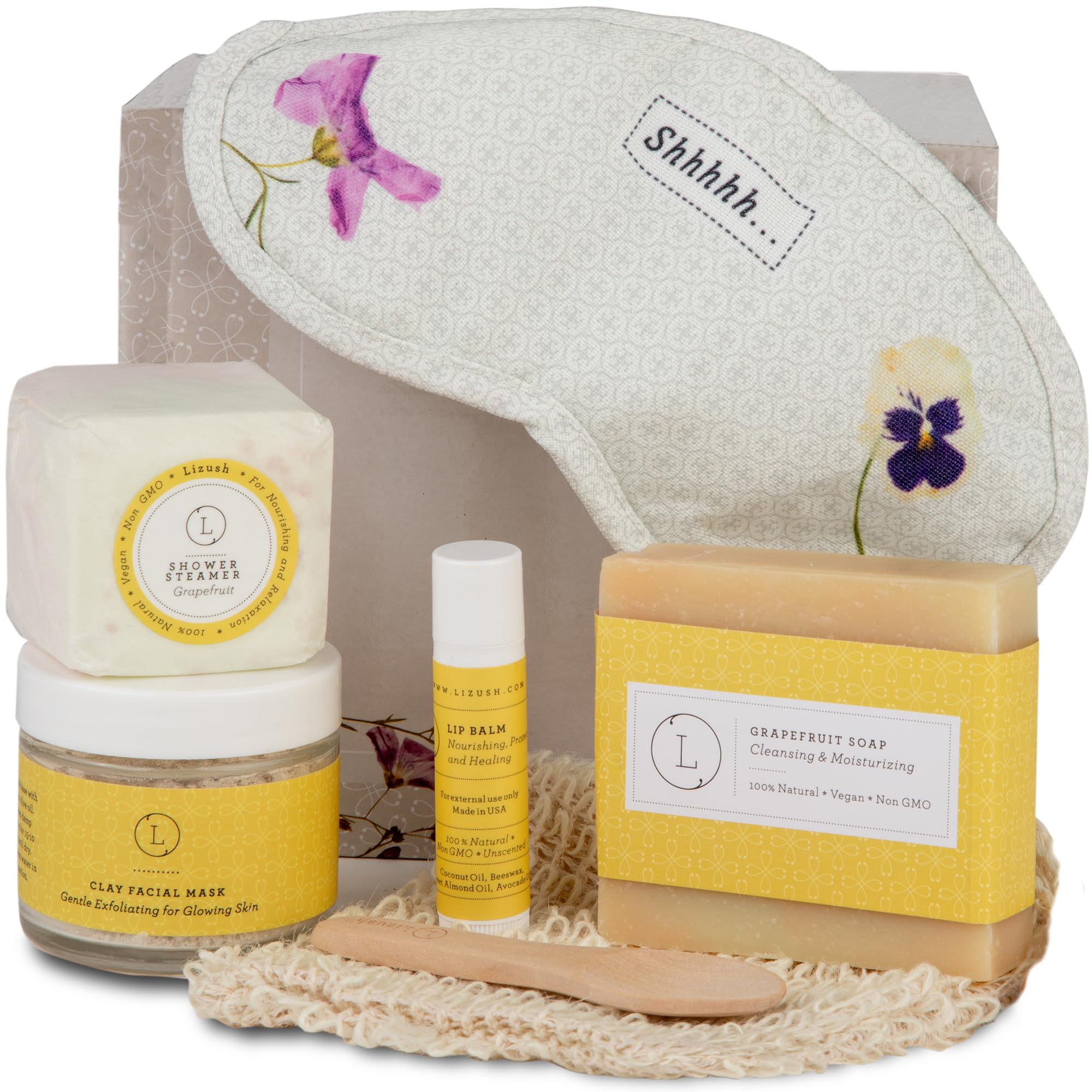 Luxury Citrus Spa Gift Basket for Women - 6 Piece Relaxation Self Care Set, Handmade in USA | Perfect Birthday Gift for Wife, Mom, Best Friend & Coworkers | Spa Day at Home, Stress Relief & Pampering Gift Idea