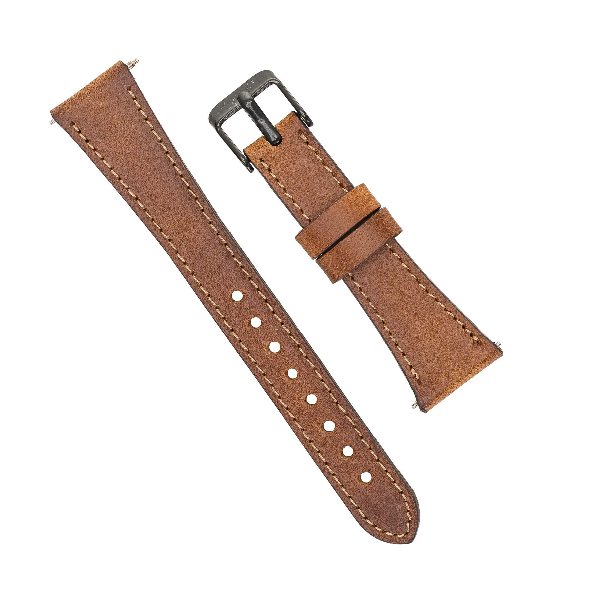 Venito Messina Genuine Leather Slim Watch Band for Samsung Galaxy Watch Active & Active 2 - Premium Replacement Strap for Workout, Business & Casual Wear