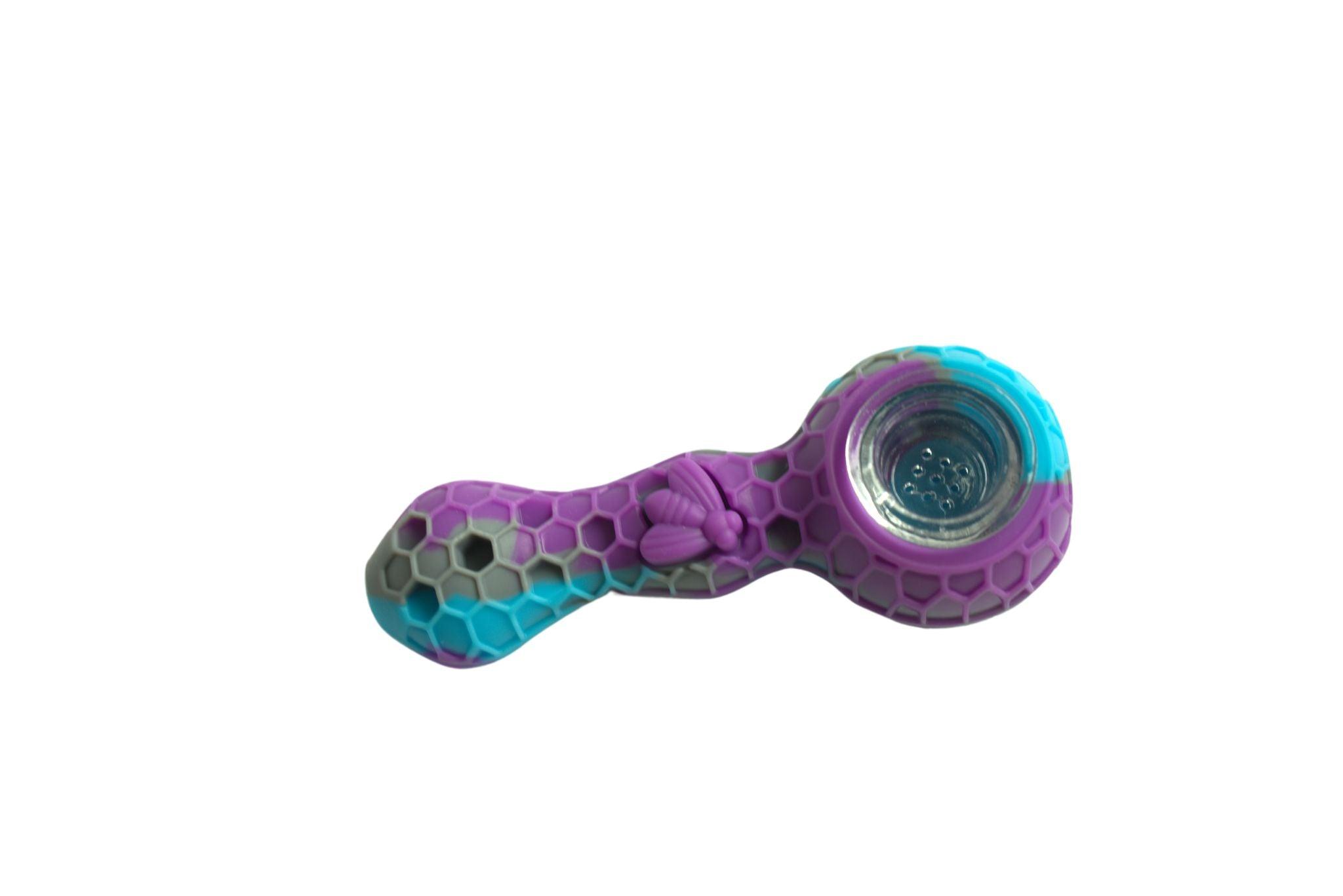 Premium Silicone Tobacco Pipe with Metal Dab Tool - Lightweight, Portable & Durable Smoking Accessory for Travel, Camping & Outdoor Activities