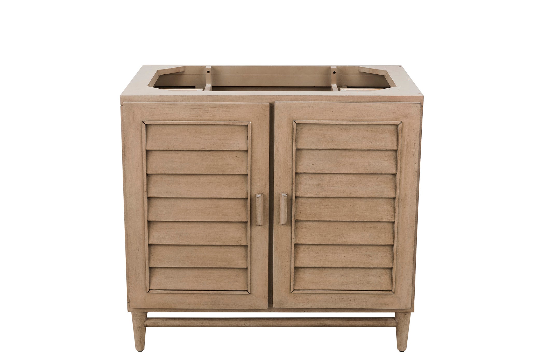Portland 36 Inch Single Bathroom Vanity in Whitewashed Walnut - Perfect for Modern Farmhouse & Coastal Bathroom Designs