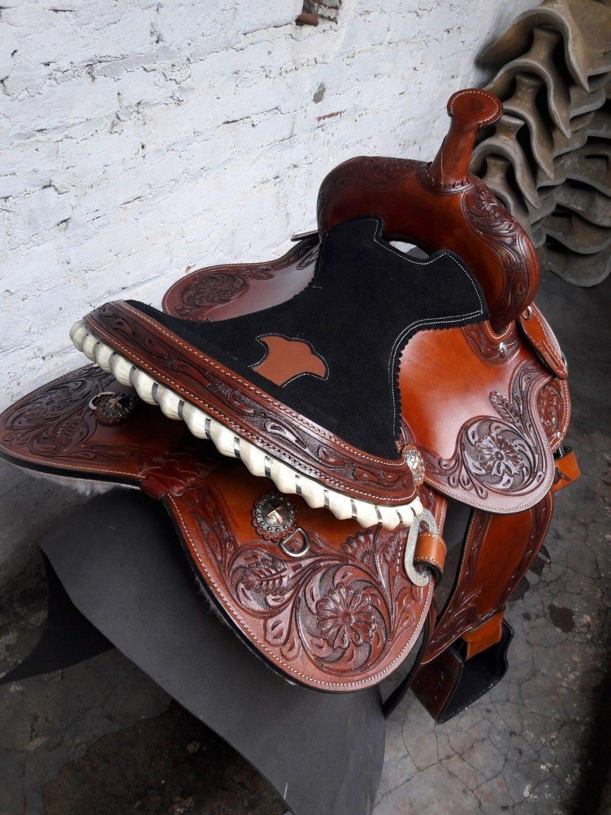 Premium Western Barrel Racing Saddle for Youth & Kids - Lightweight, Durable & Comfortable for Rodeo, Trail Riding & Competitions
