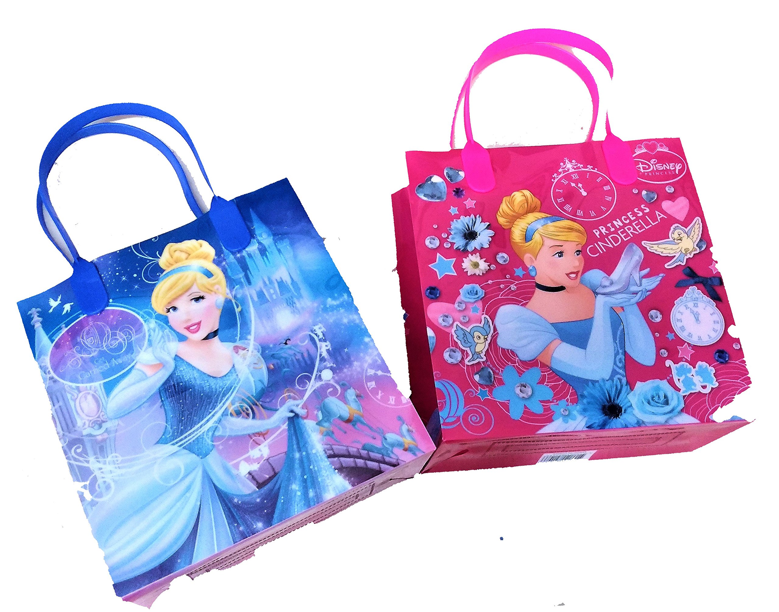 Disney Cinderella Licensed Reusable Party Favor Bags - 12 Pack Small Gift Bags for Birthday Parties, Baby Showers & Wedding Favors - Official Disney Merchandise