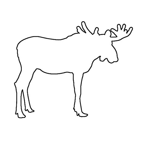 EW Designs Moose Sticker Decal - Premium Vinyl Antler Deer Bumper Sticker for Cars & Trucks (5 Inch) - Perfect for Outdoor Enthusiasts, Hunting Gear & Vehicle Customization