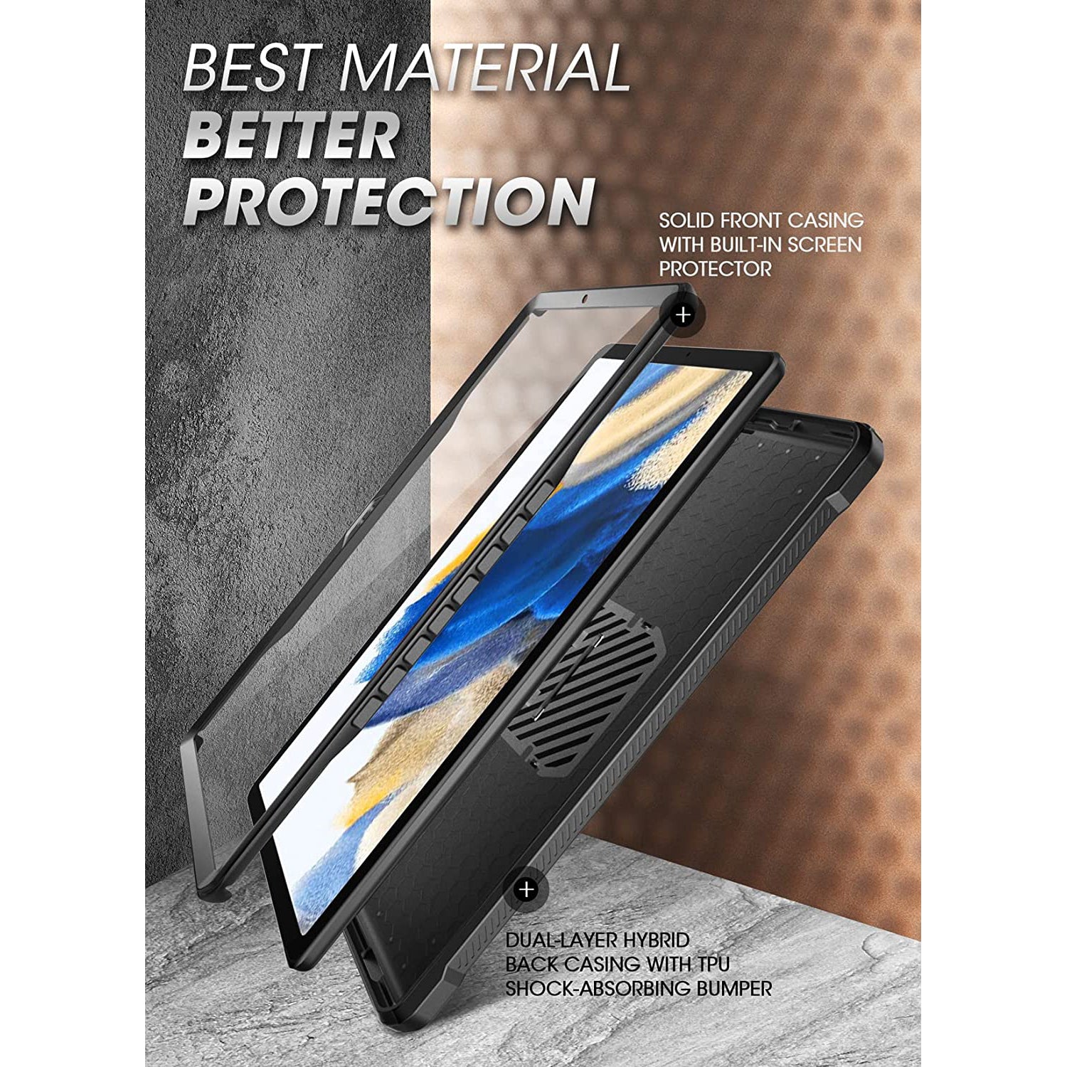 Samsung Galaxy Tab A8 10.5 Inch Tablet Case (2022 Model) - Unicorn Beetle Pro Rugged Full Body Protective Cover in Black - Perfect for Kids, Travel & Outdoor Use