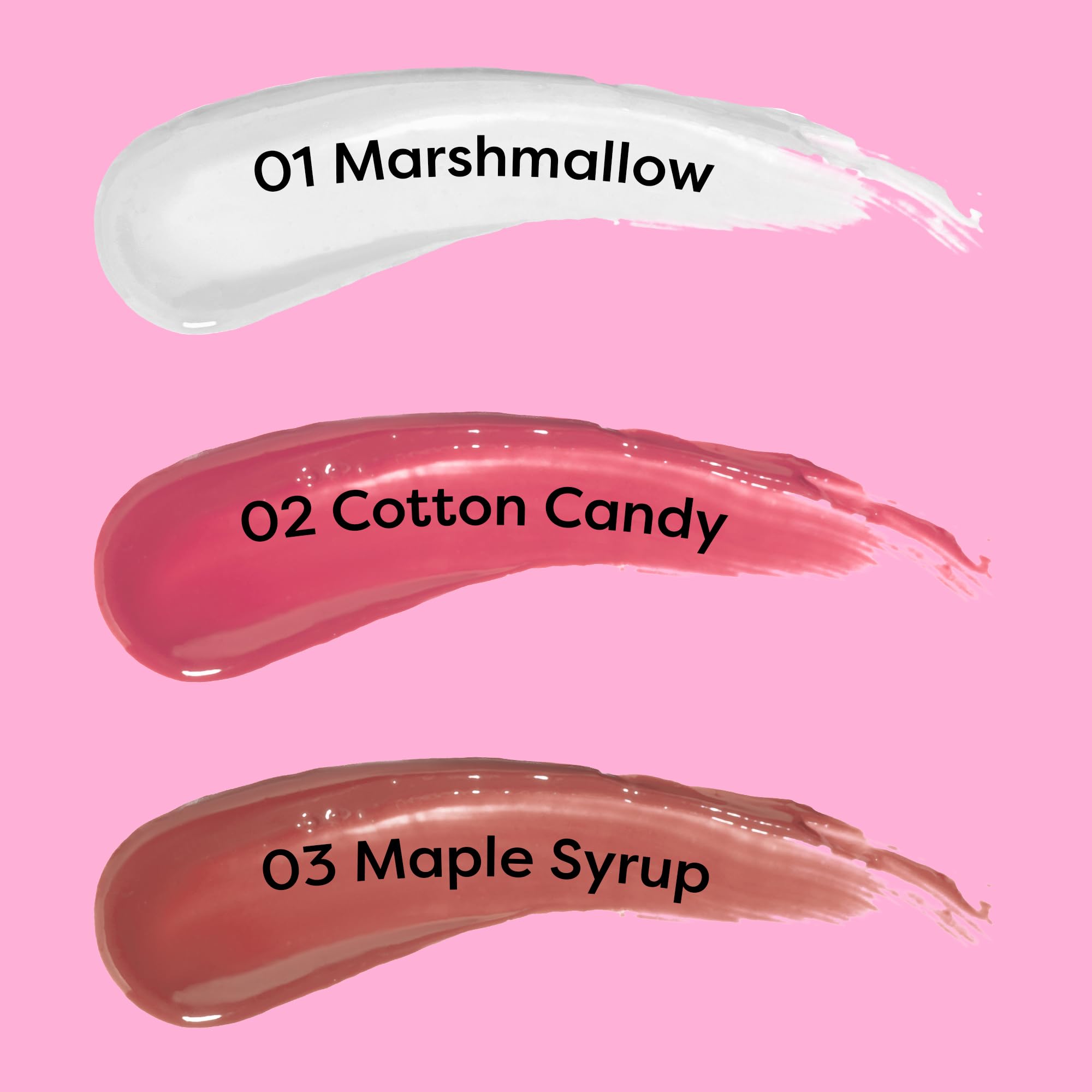SUGAR POP High Shine Lip Gloss with Hyaluronic Acid & Shea Butter - Lightweight, Richly Pigmented, Hydrating Lip Gloss (3.5ml, Marshmallow 01) for Daily Wear, Parties & Special Occasions